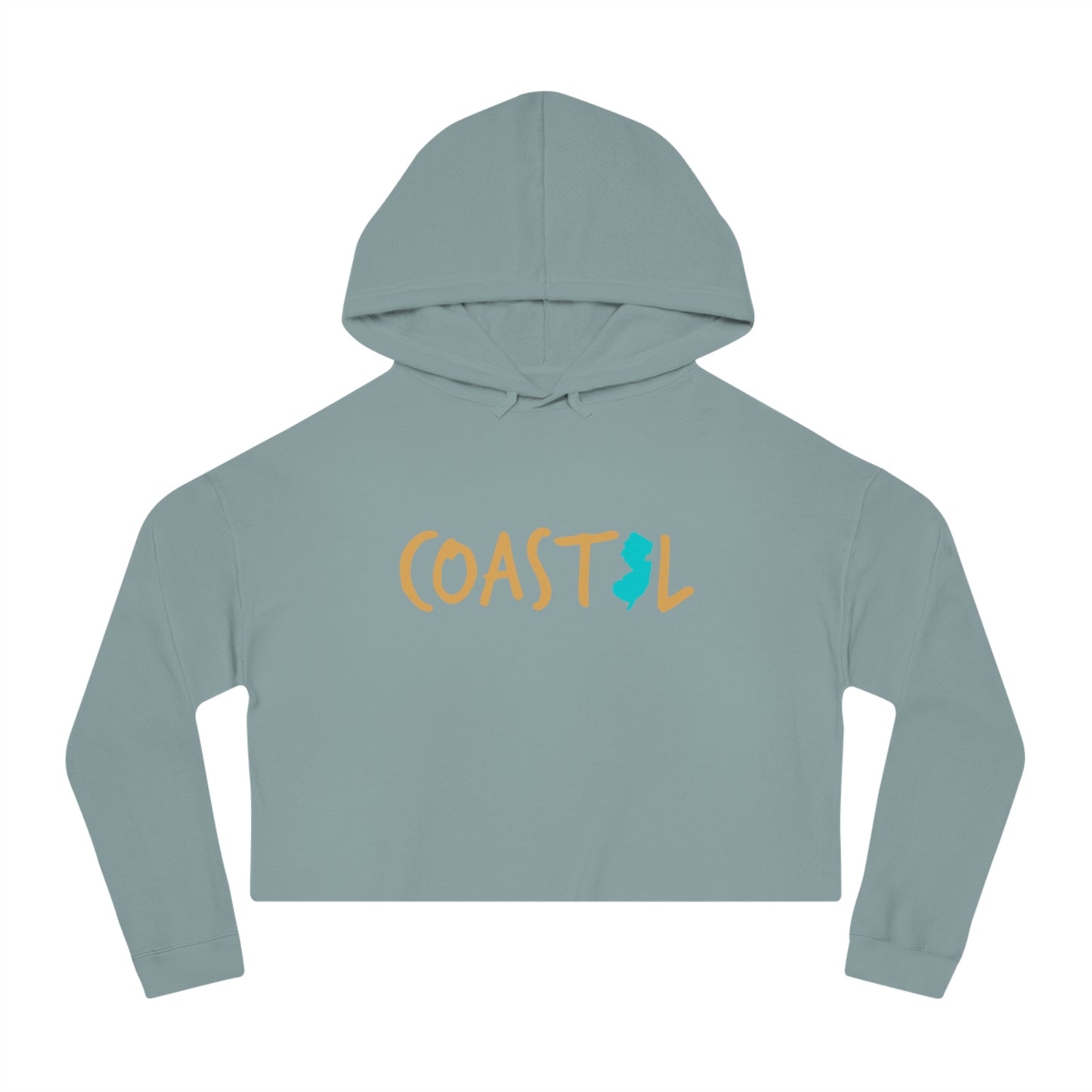 Coastal New Jersey Sand & Surf Vibes Women’s Cropped Hoodie