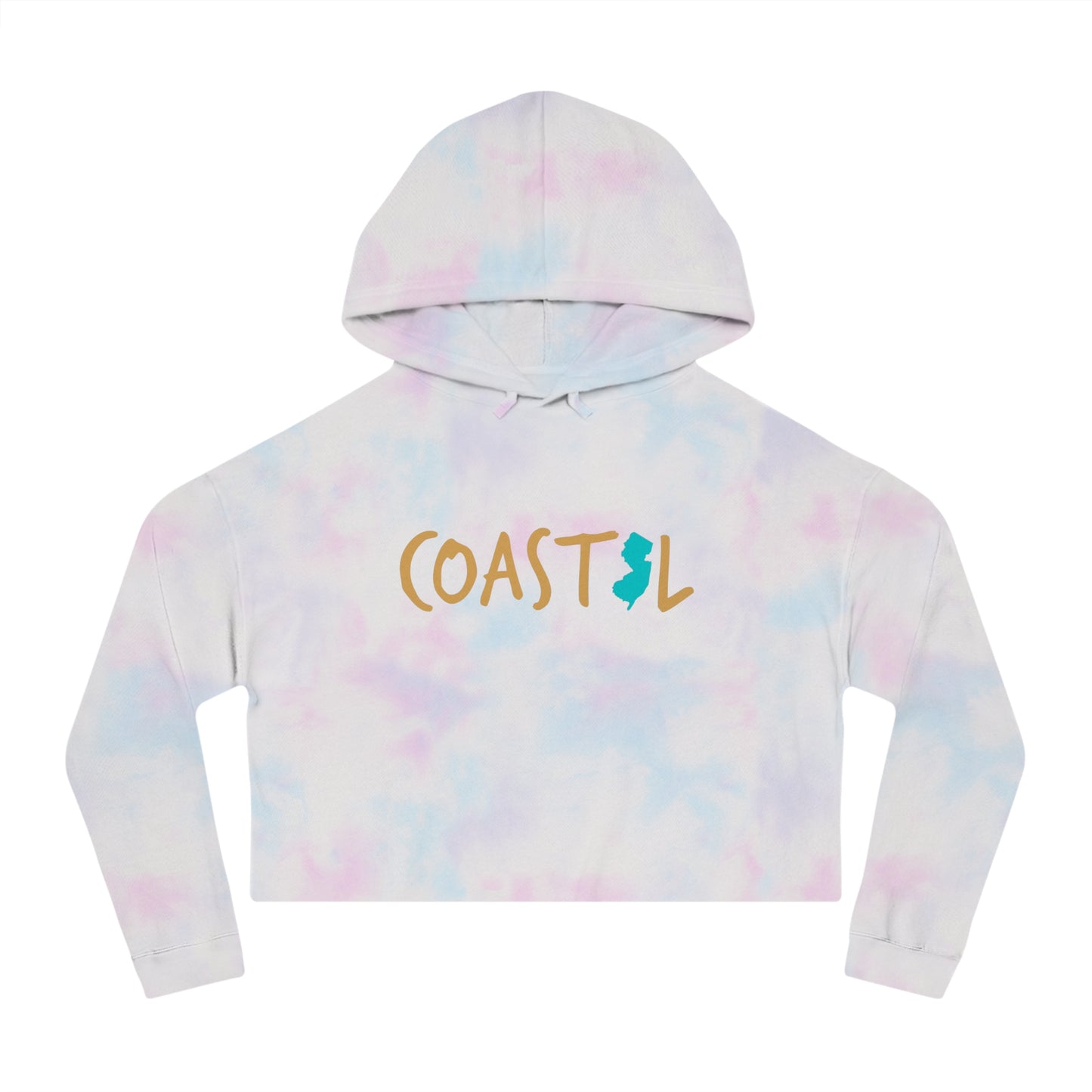 Coastal New Jersey Sand & Surf Vibes Women’s Cropped Hoodie
