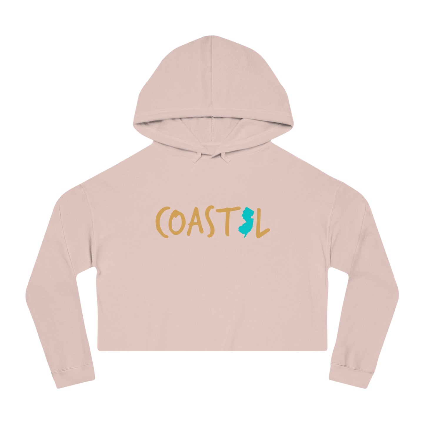 Coastal New Jersey Sand & Surf Vibes Women’s Cropped Hoodie