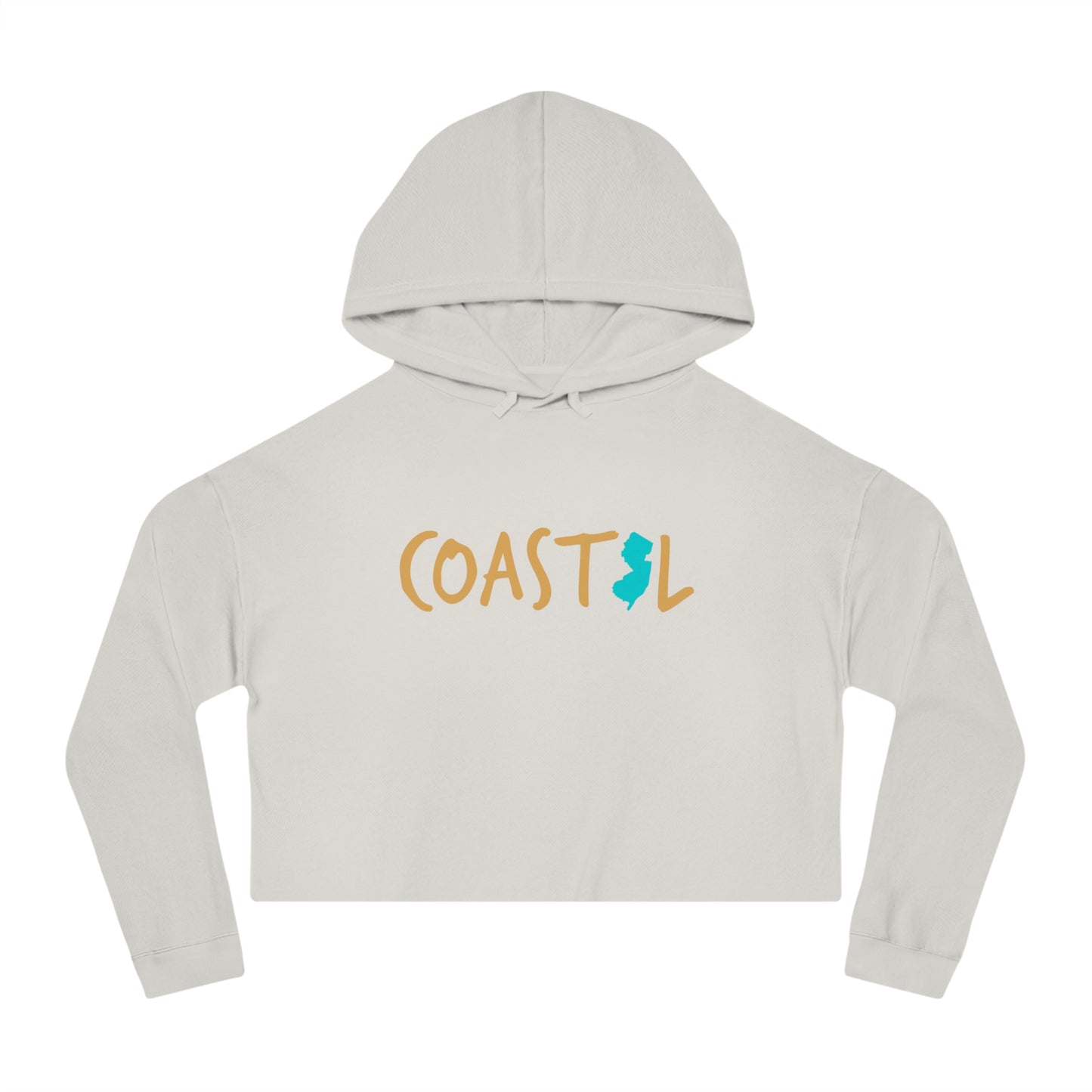 Coastal New Jersey Sand & Surf Vibes Women’s Cropped Hoodie