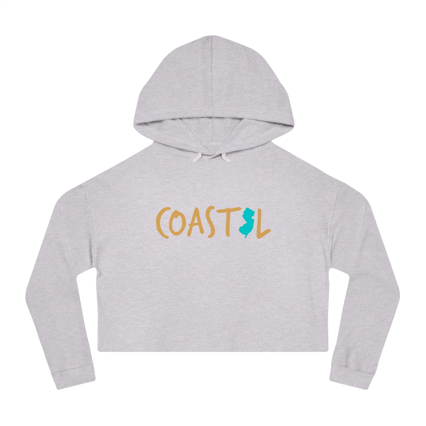 Coastal New Jersey Sand & Surf Vibes Women’s Cropped Hoodie