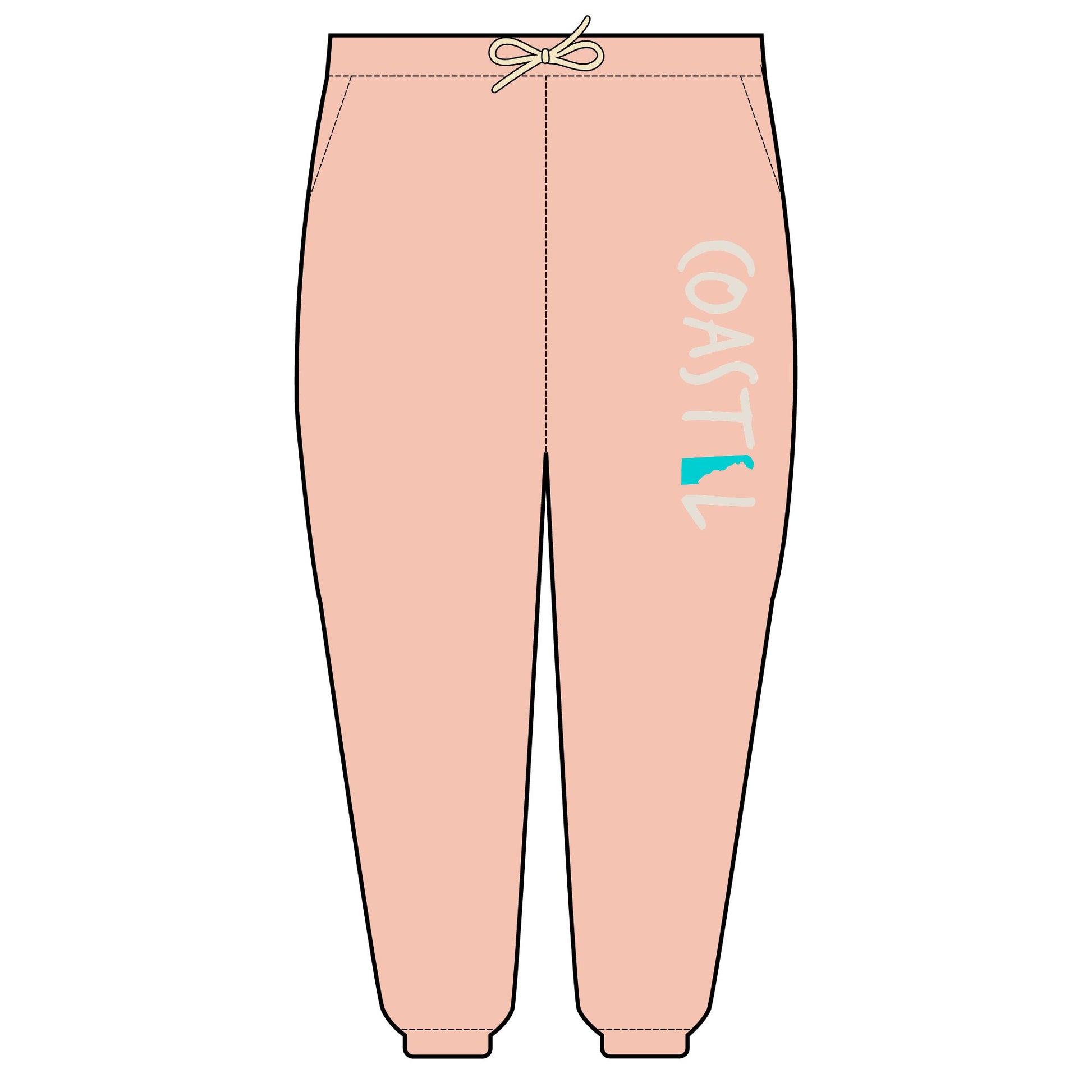 Coastal Delware Beach Vibe Unisex Fleece Sweatpants