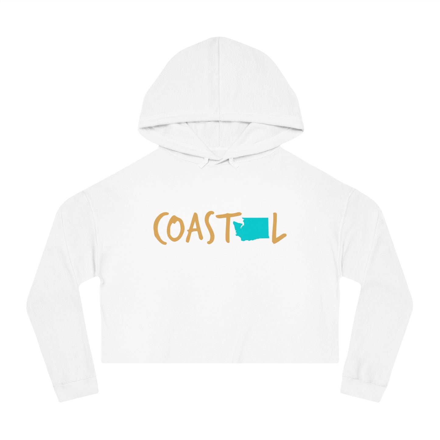 Coastal Washington Sand & Surf Vibes Women’s Cropped Hoodie