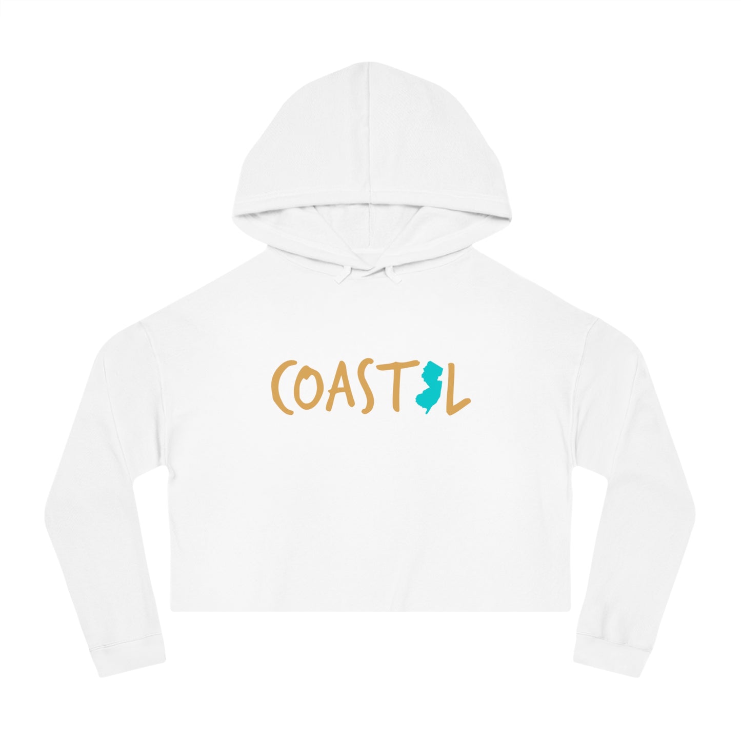 Coastal New Jersey Sand & Surf Vibes Women’s Cropped Hoodie