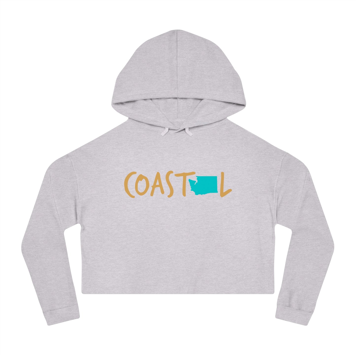 Coastal Washington Sand & Surf Vibes Women’s Cropped Hoodie
