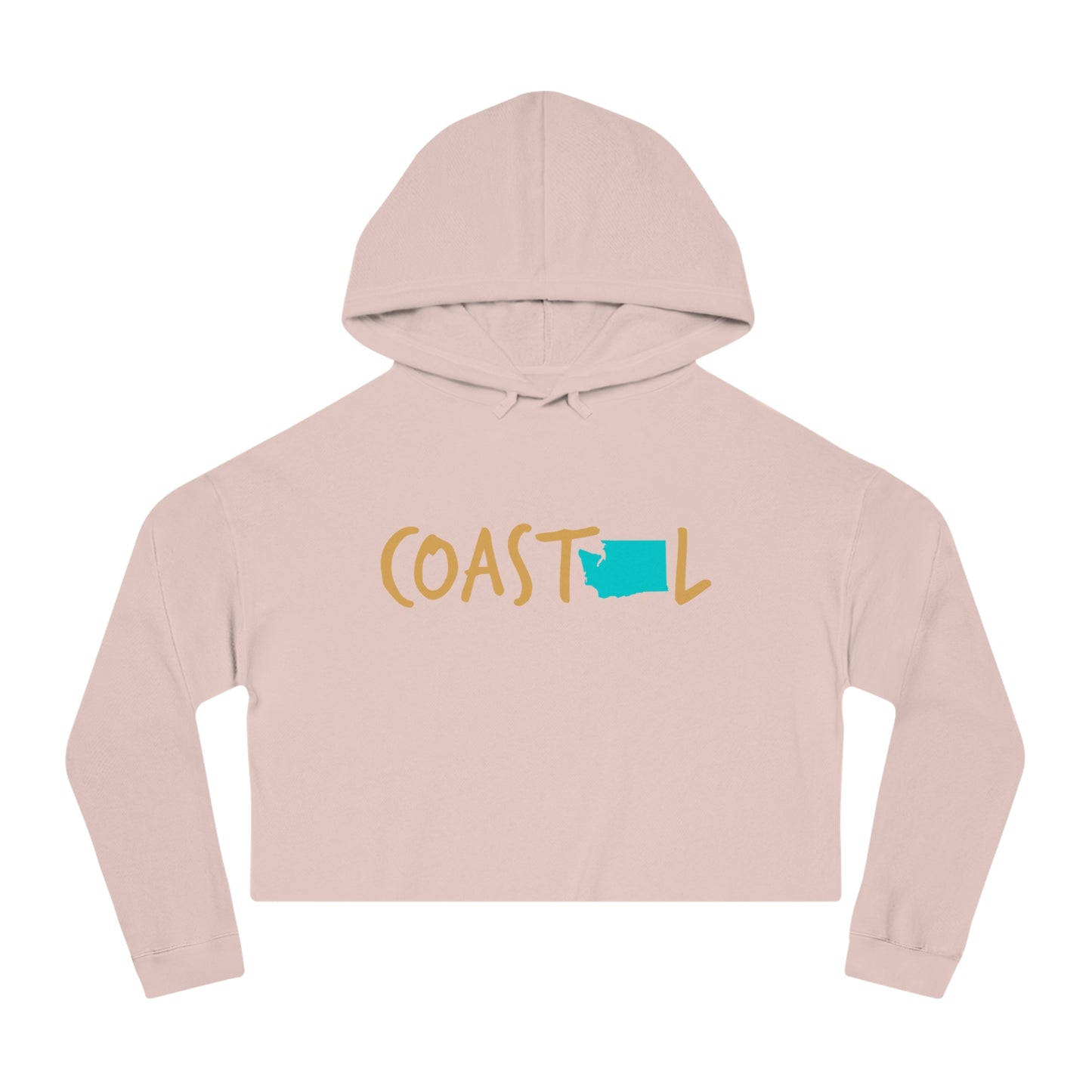 Coastal Washington Sand & Surf Vibes Women’s Cropped Hoodie