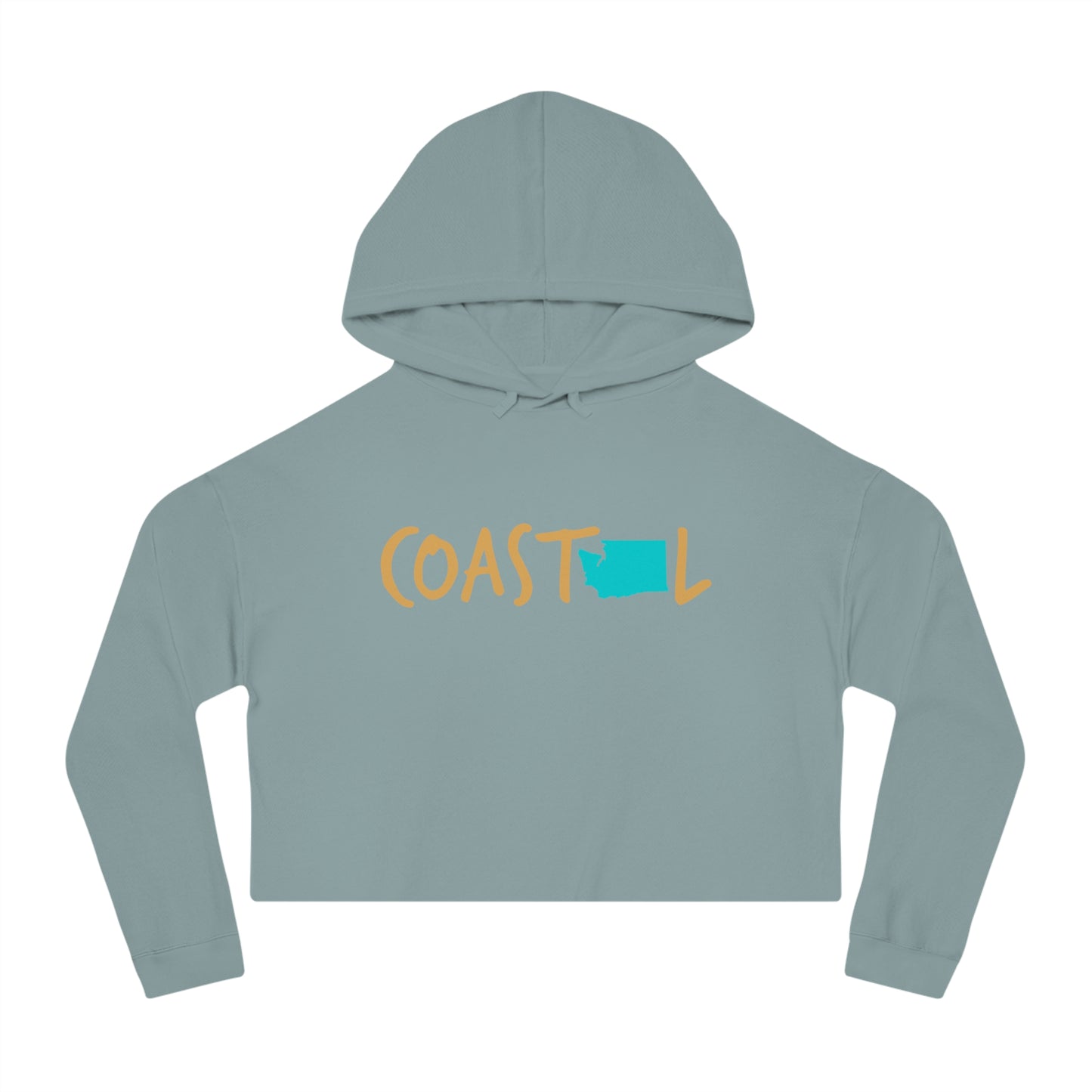 Coastal Washington Sand & Surf Vibes Women’s Cropped Hoodie