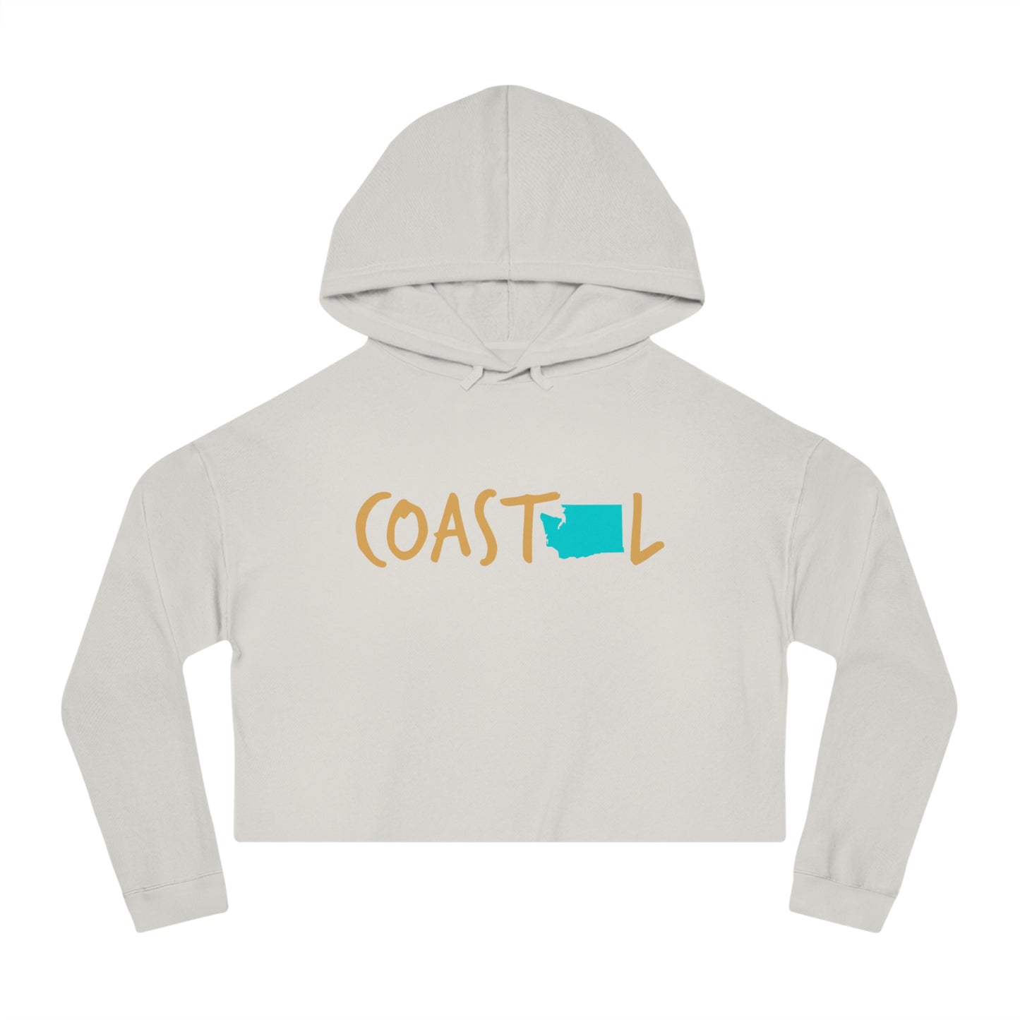 Coastal Washington Sand & Surf Vibes Women’s Cropped Hoodie