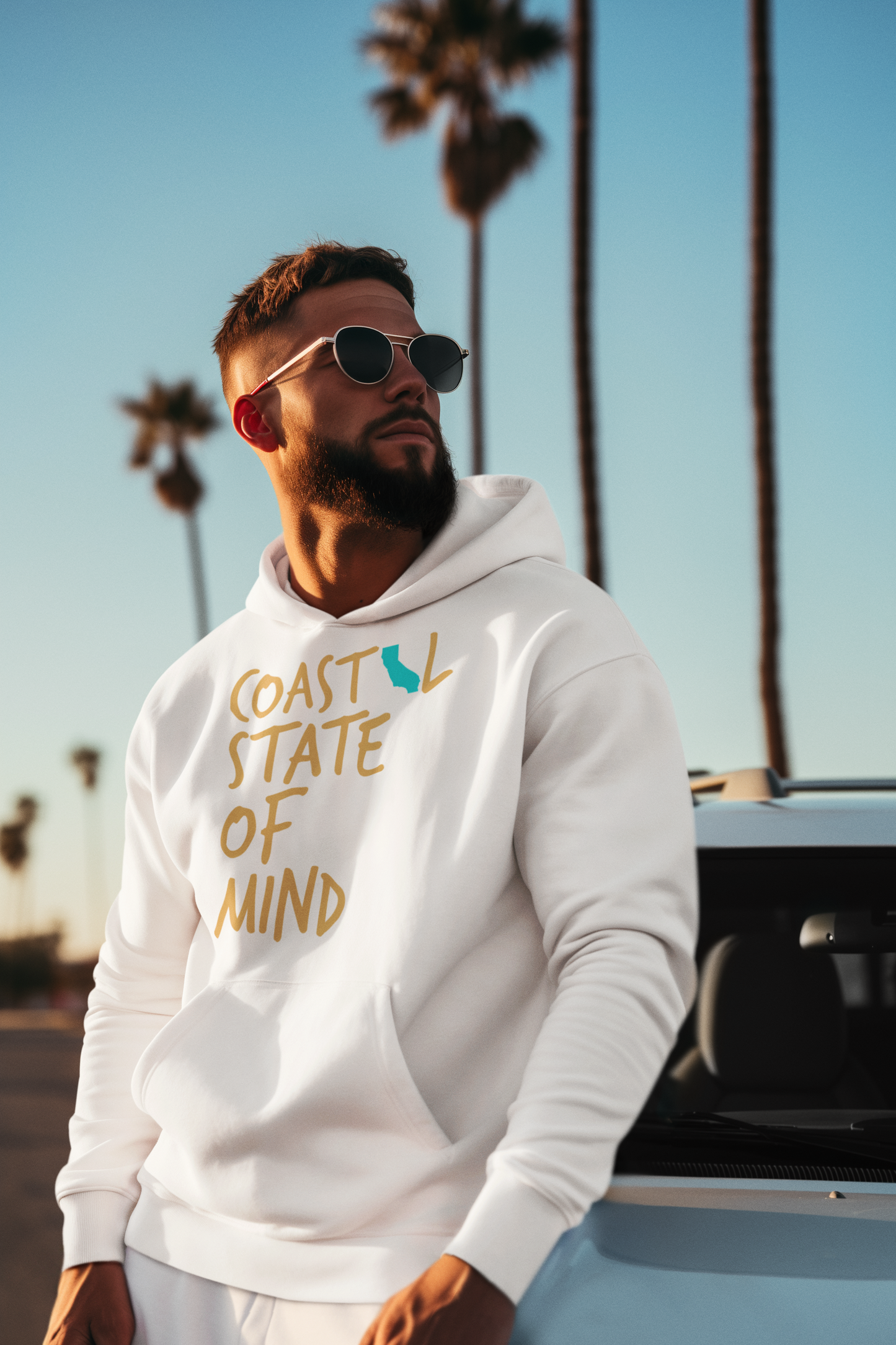 Coastal State of Mind California Sunset Gold Unisex Hoodie