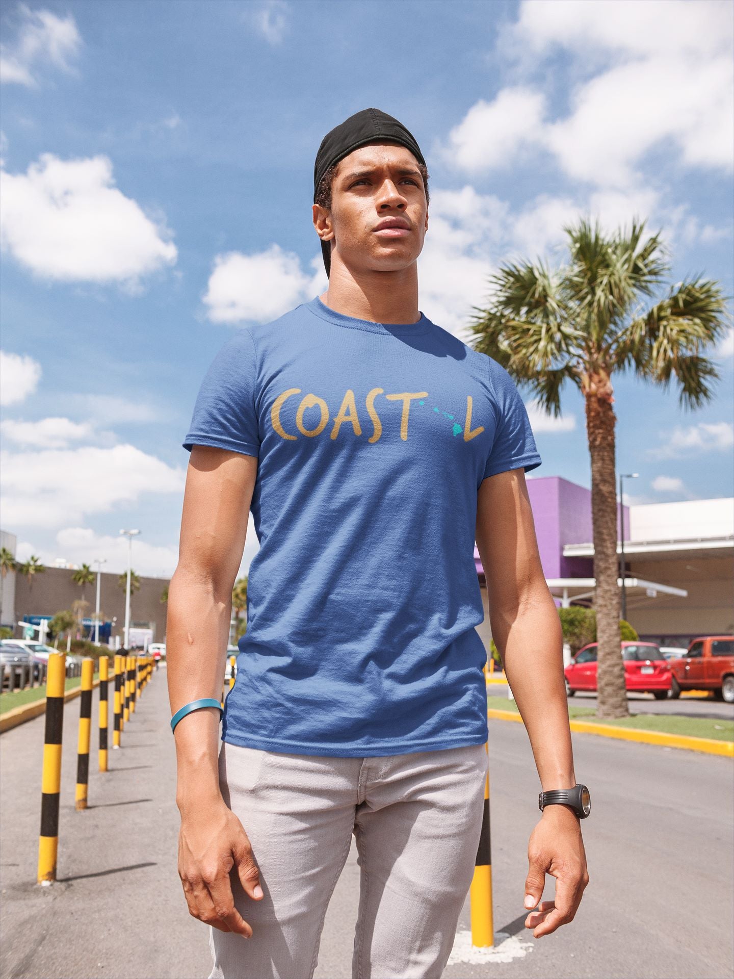 Coastal Hawaii Sunset Gold Unisex Jersey Tee