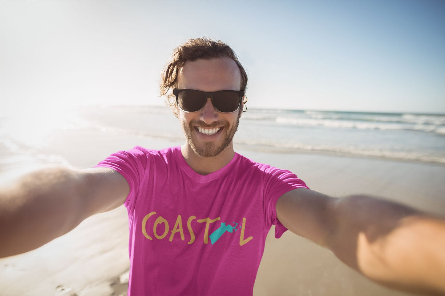 Coastal Massachusetts Sunset Gold Unisex Jersey Tee