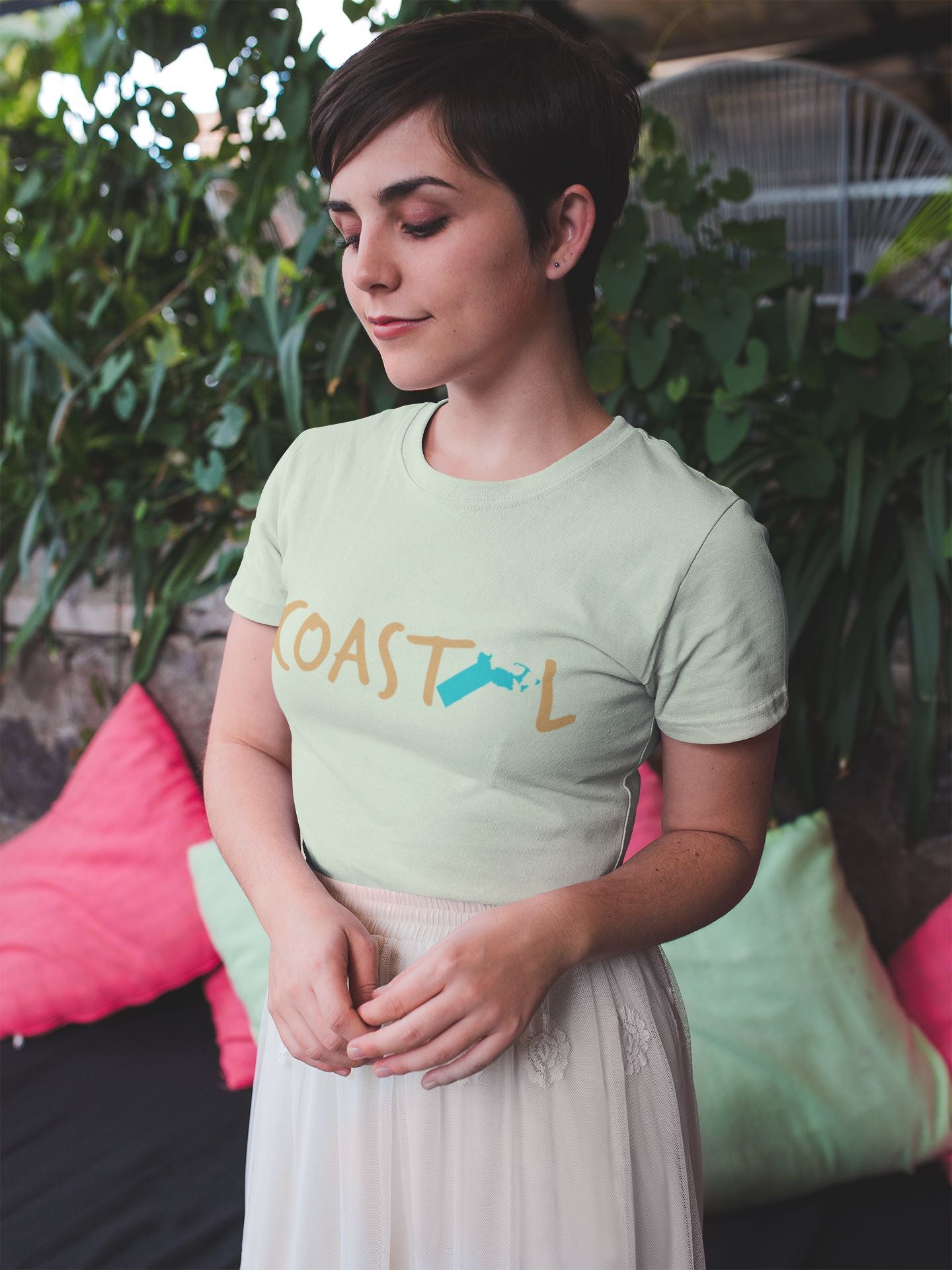 Coastal Massachusetts Sunset Gold Unisex Jersey Tee