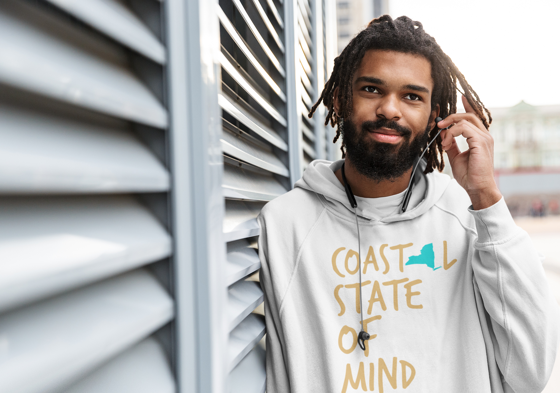 Coastal State of Mind New York Sunset Gold UnisexHoodie