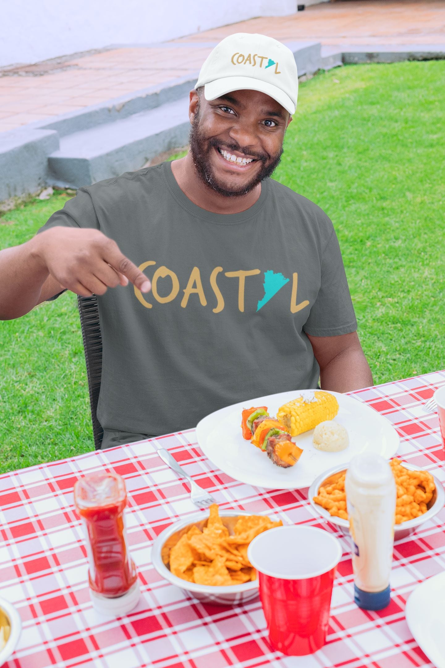 Coastal Virginia Sunset Gold Unisex Jersey Tee
