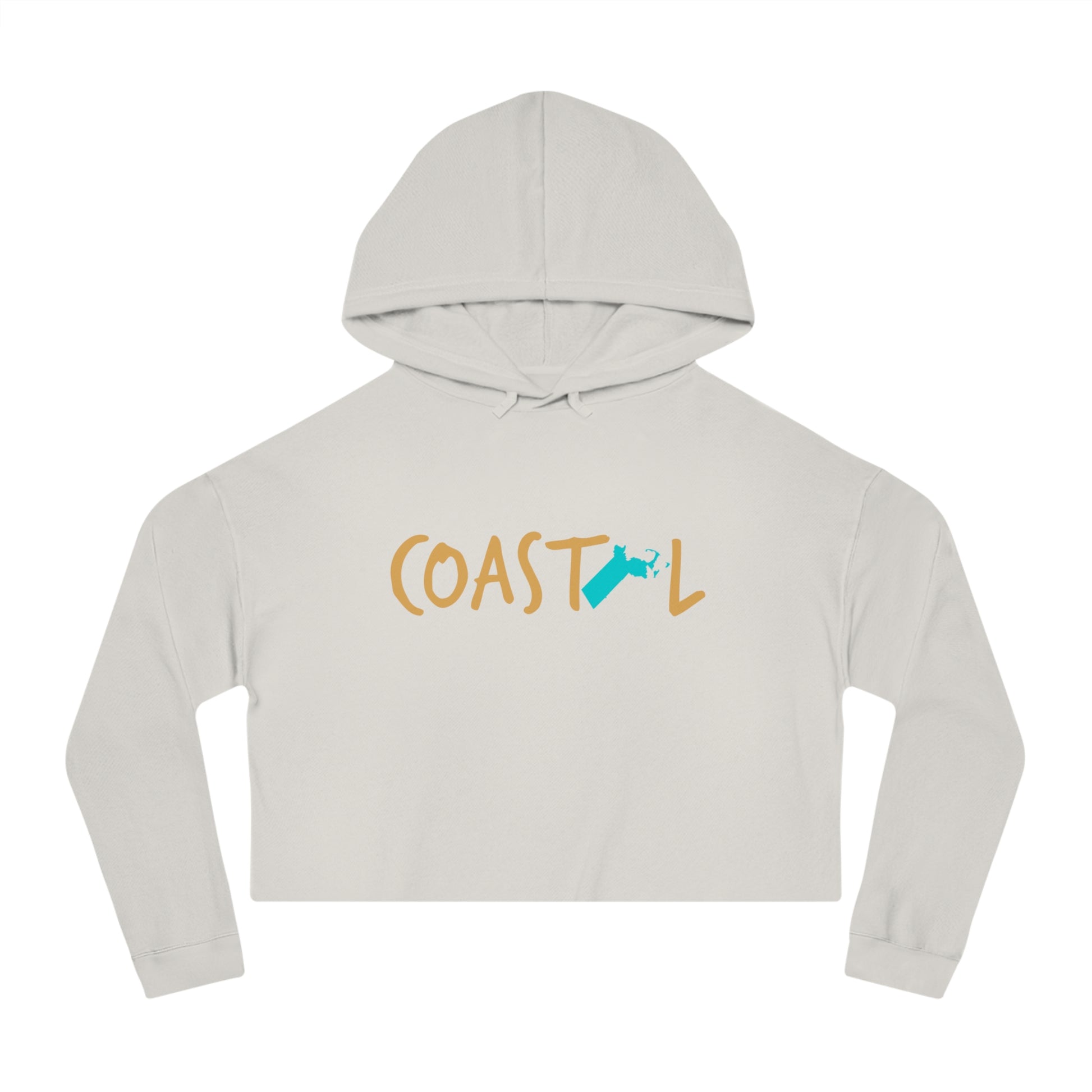 Coastal Massachusetts Sand & Surf Vibes Women’s Cropped Hoodie