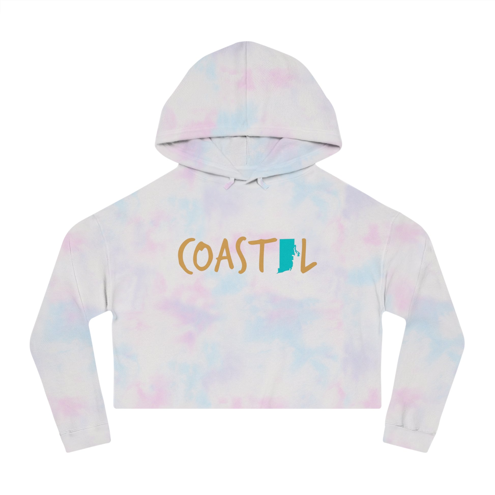 Coastal Rhode Island Sand & Surf Vibes Women’s Cropped Hoodie