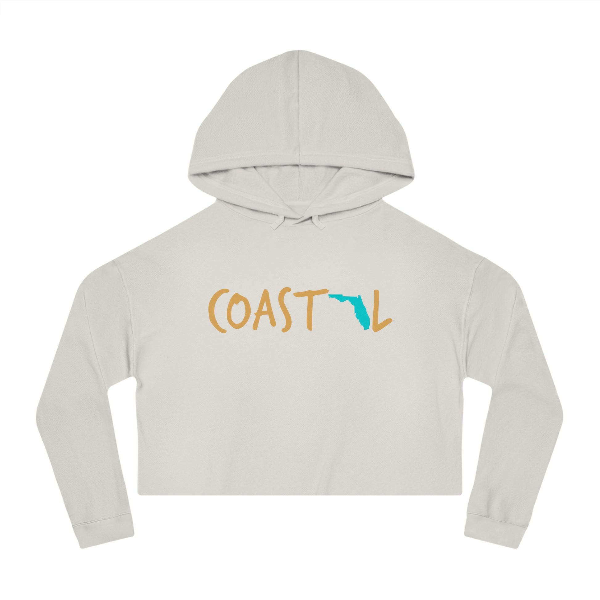Coastal Florida Sand & Surf Vibes Women’s Cropped Hoodie