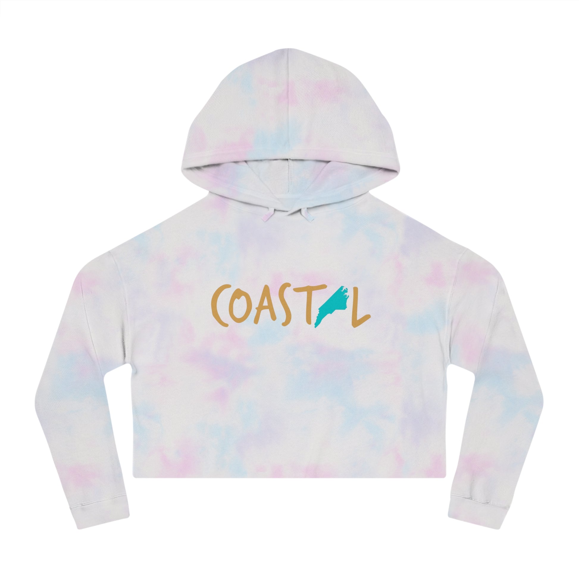 Coastal North Carolina Sand & Surf Vibes Women’s Cropped Hoodie