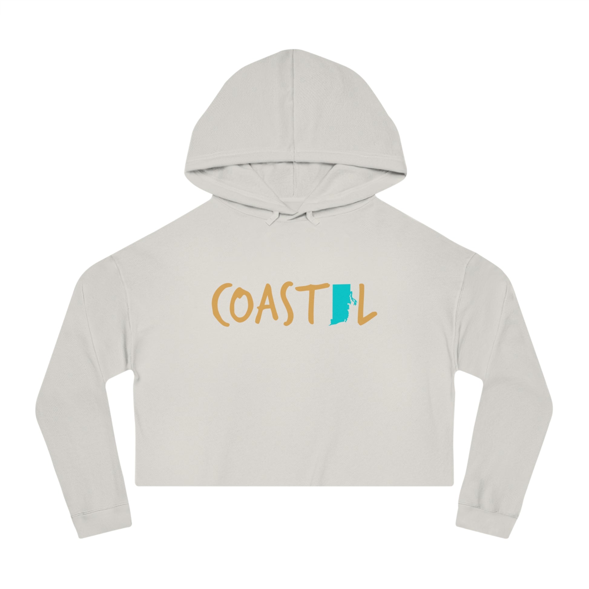 Coastal Rhode Island Sand & Surf Vibes Women’s Cropped Hoodie