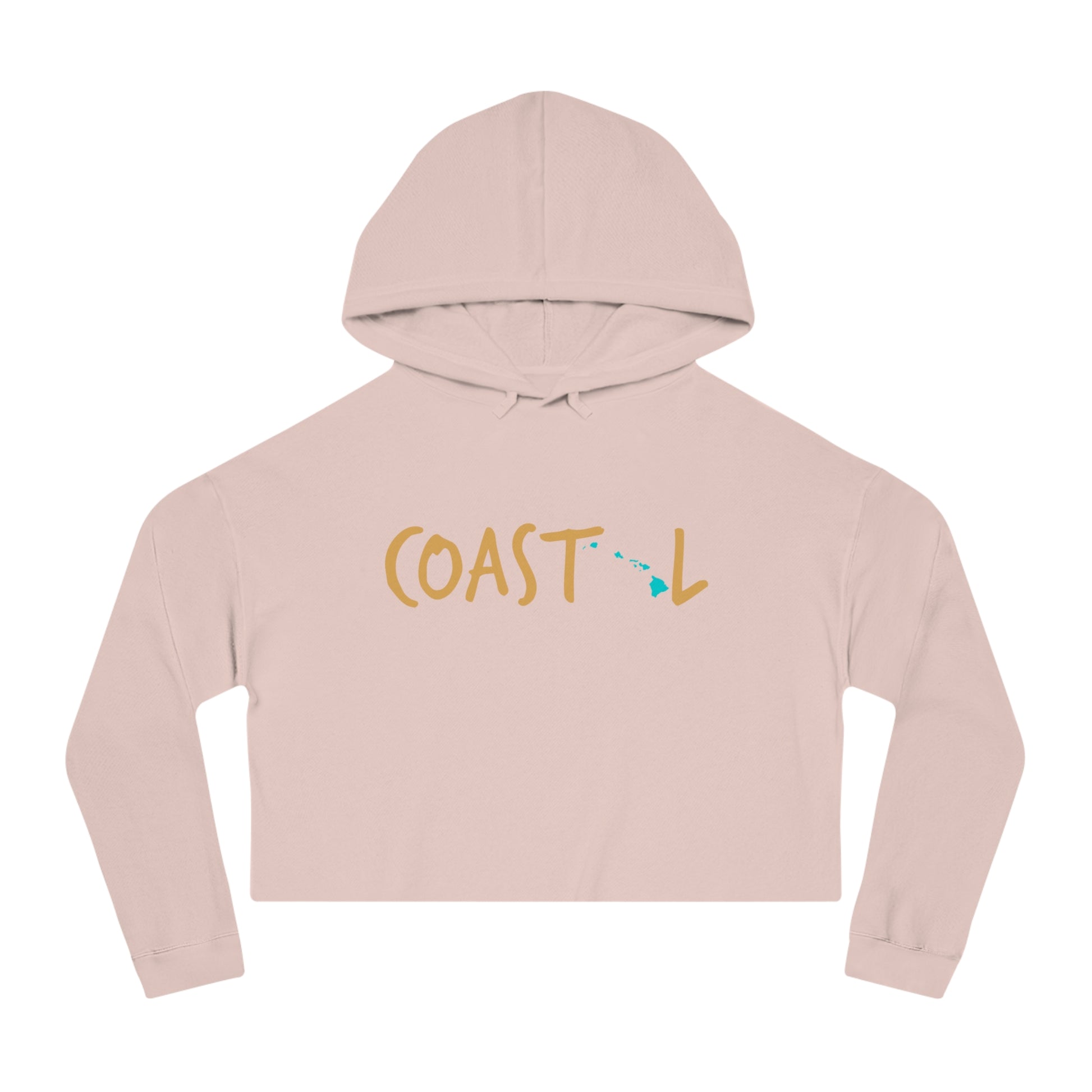 Coastal Hawaii Sand & Surf Vibes Women’s Cropped Hoodie