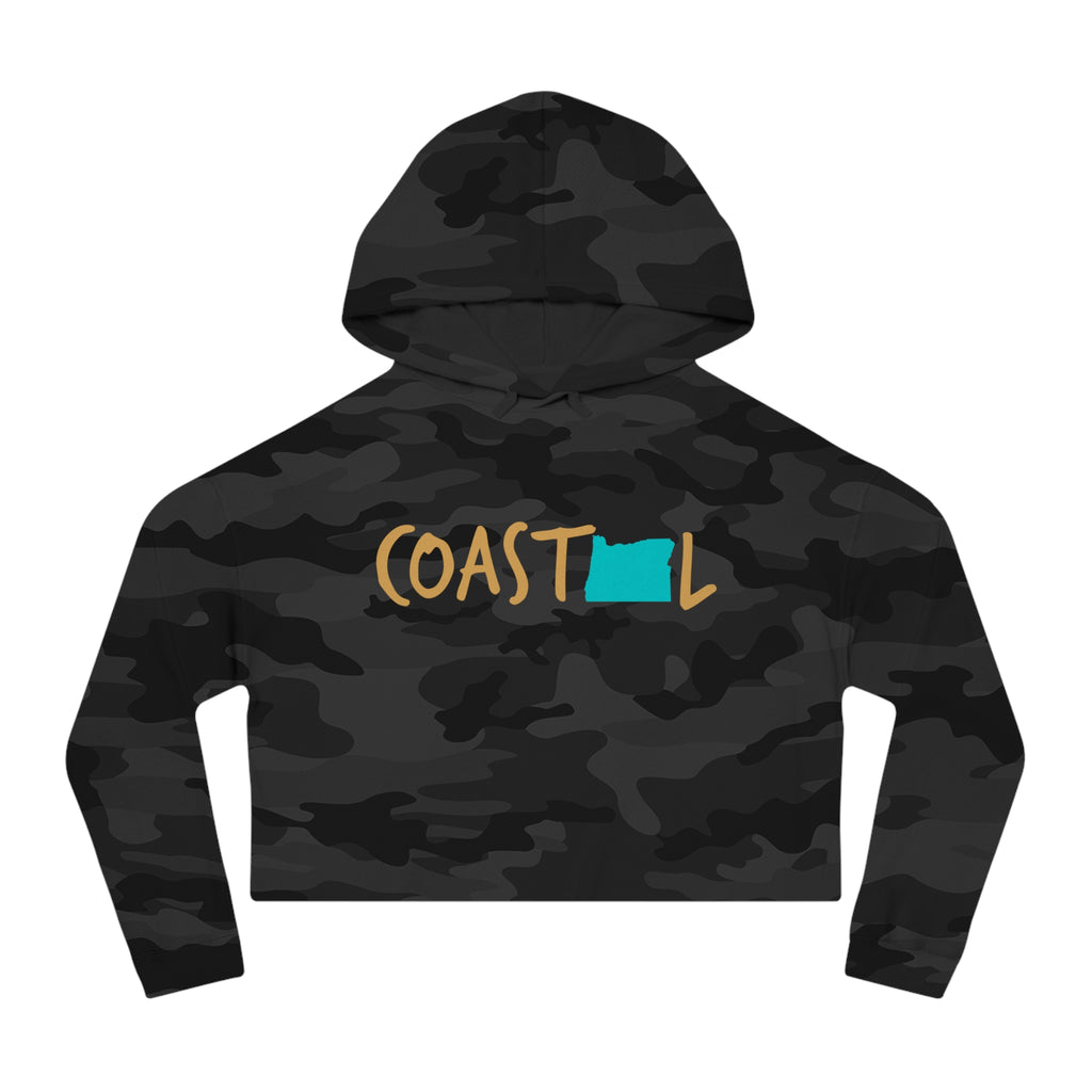 Coastal Oregon Sand & Surf Vibes Women’s Cropped Hoodie