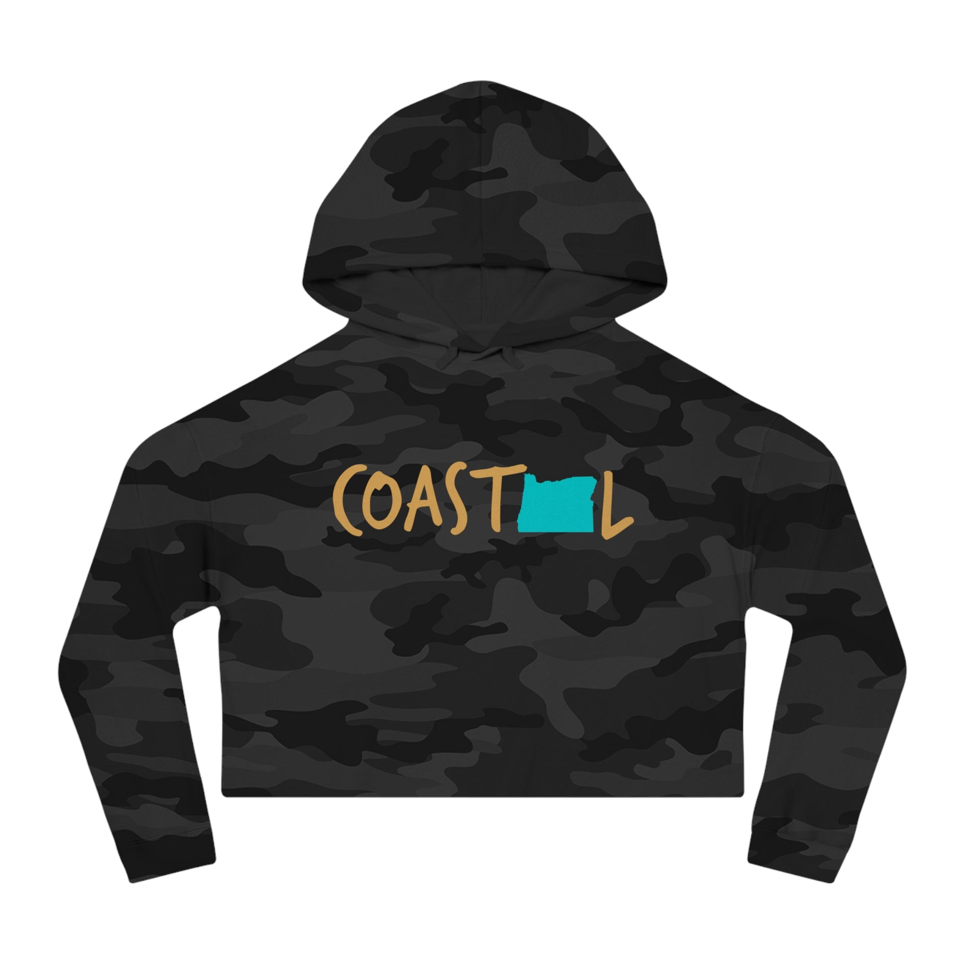 Coastal Oregon Sand & Surf Vibes Women’s Cropped Hoodie
