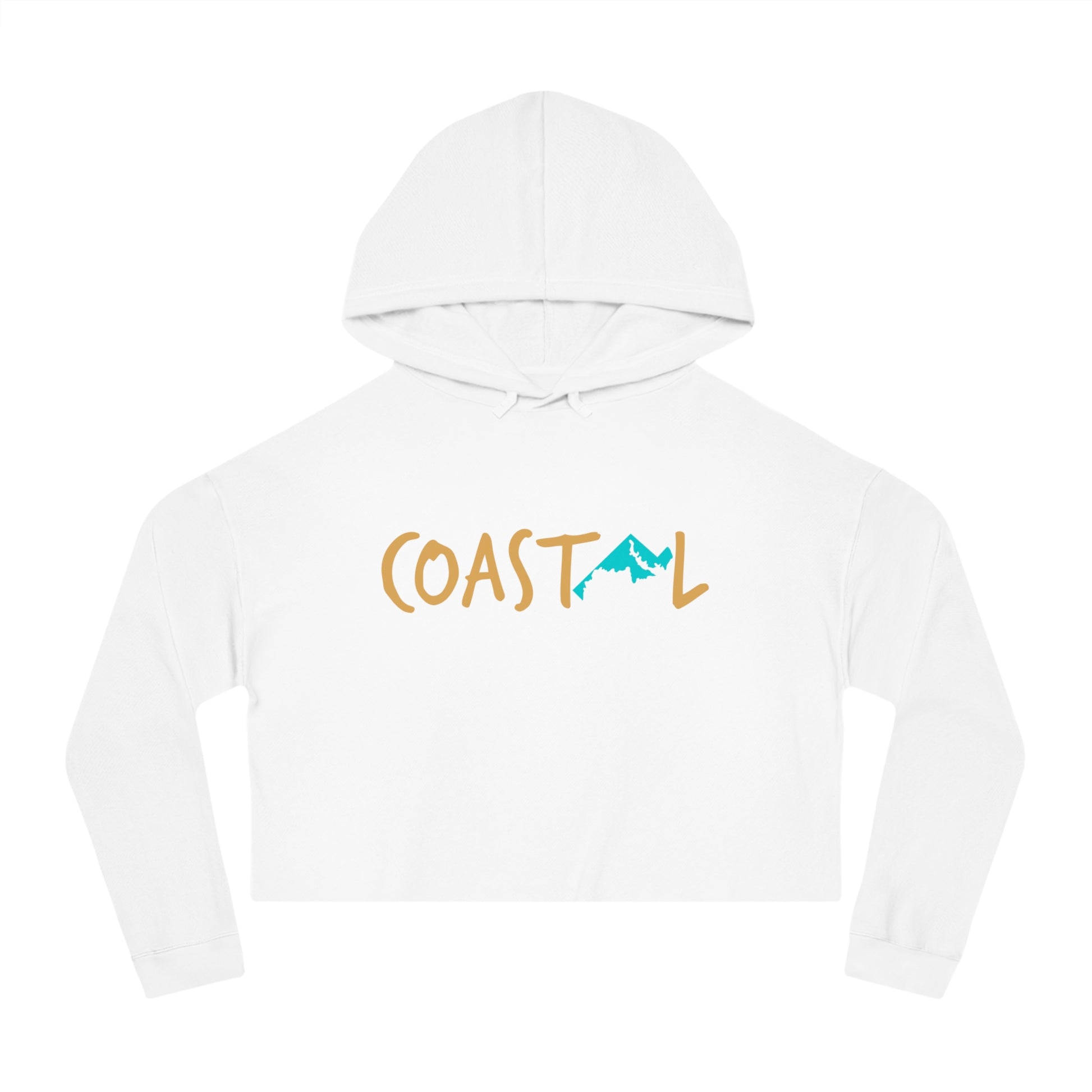 Coastal Maryland Sand & Surf Vibes Women’s Cropped Hoodie