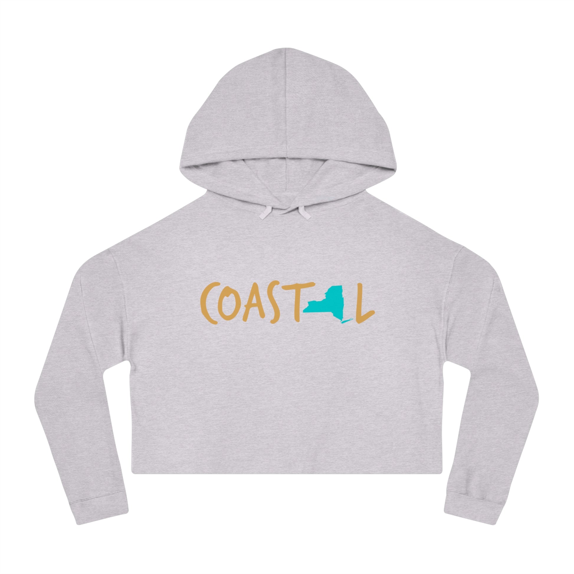 Coastal New York Sand & Surf Vibes Women’s Cropped Hoodie