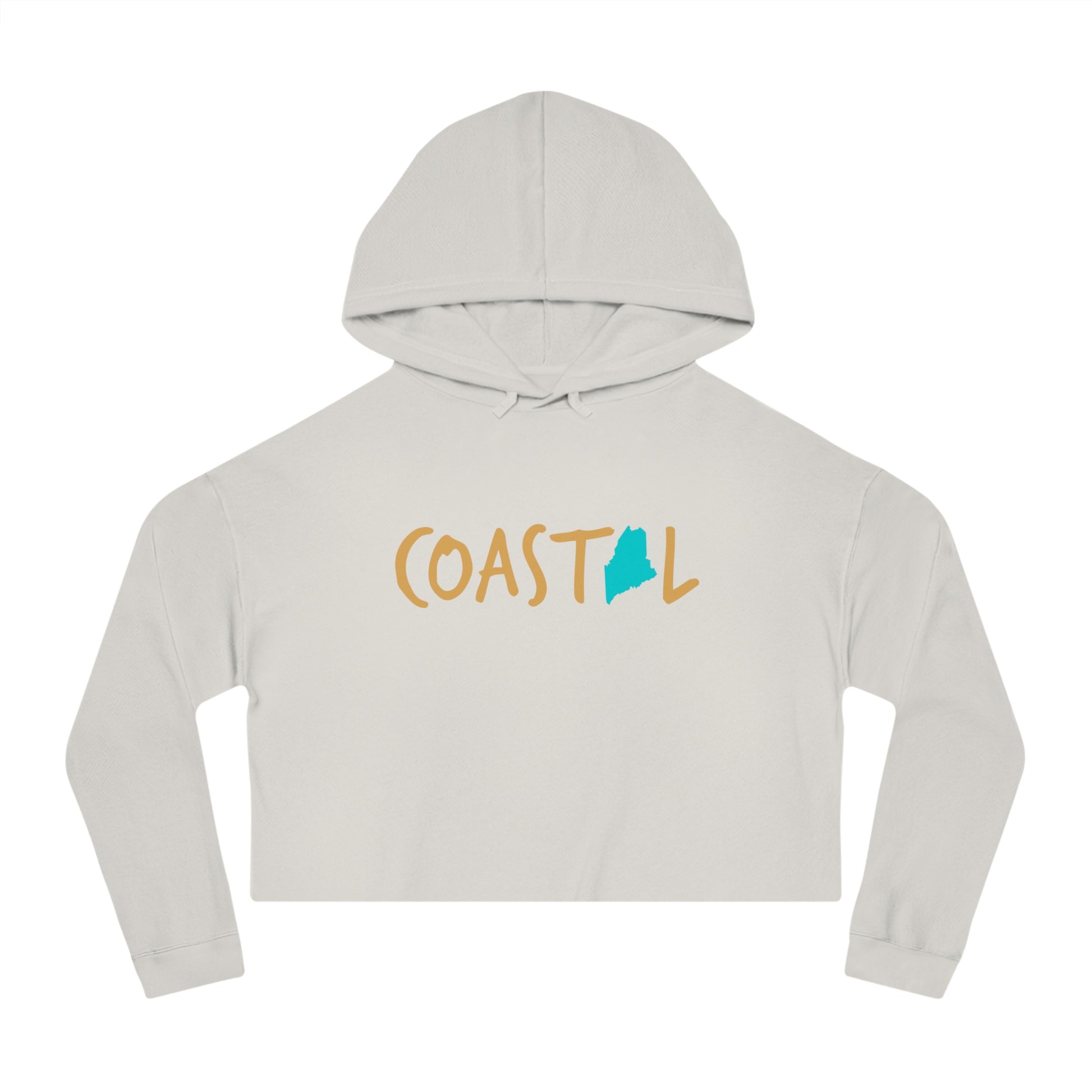 Coastal Maine Sand & Surf Vibes Women’s Cropped Hoodie