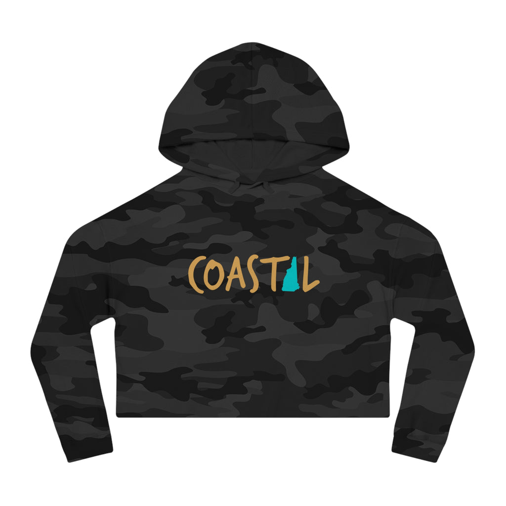Coastal New Hampshire Sand & Surf Vibes Women’s Cropped Hoodie