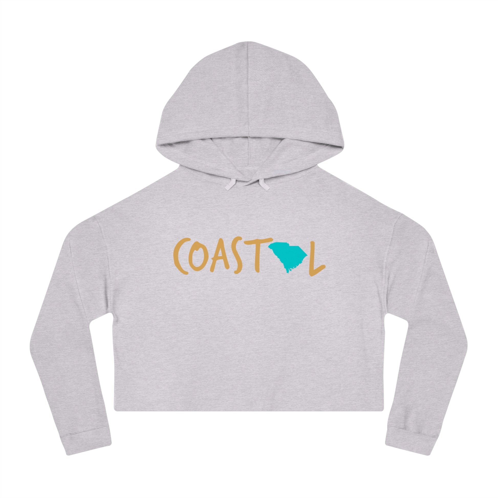 Coastal South Carolina Sand & Surf Vibes Women’s Cropped Hoodie