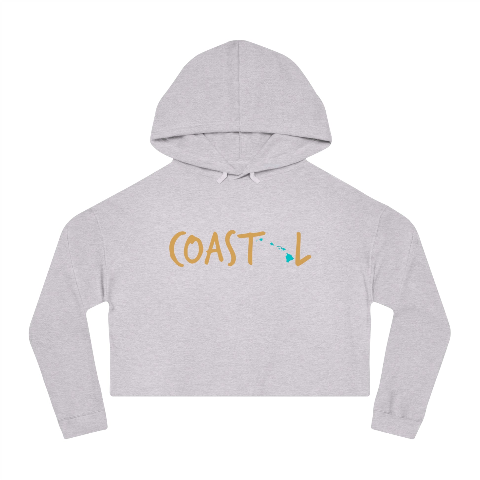 Coastal Hawaii Sand & Surf Vibes Women’s Cropped Hoodie