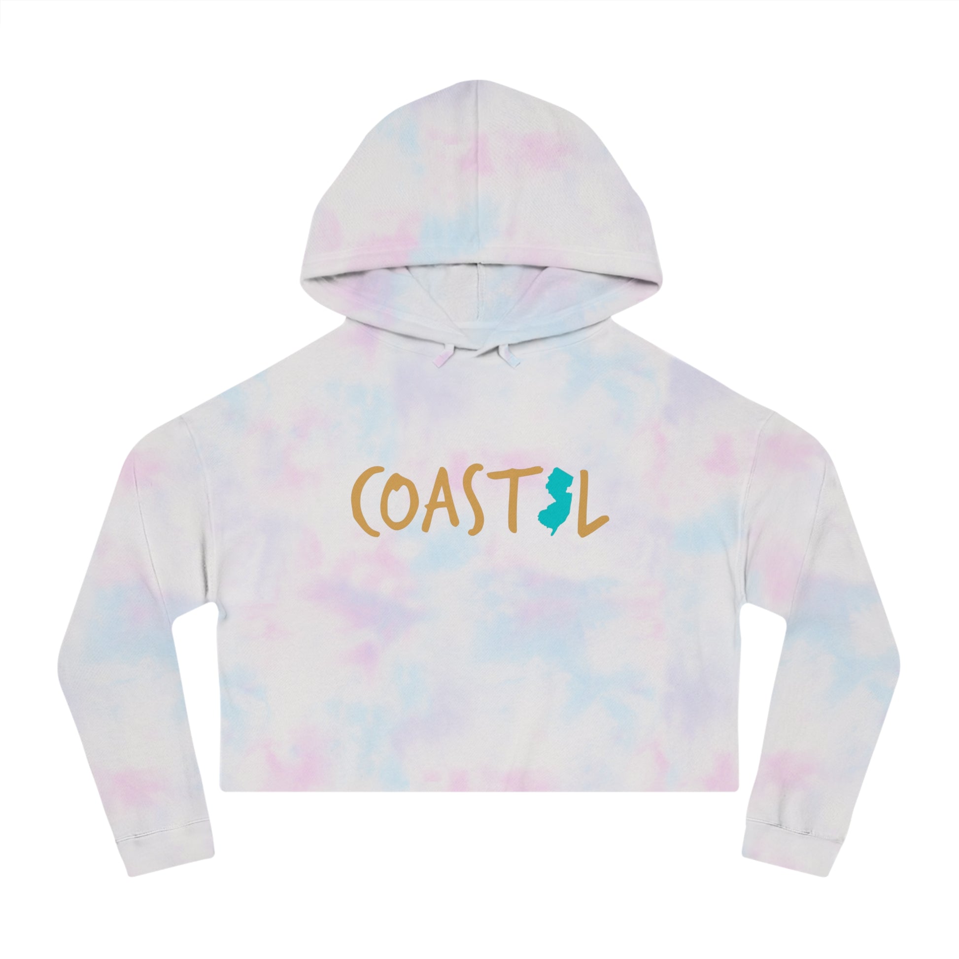 Coastal New Jersey Sand & Surf Vibes Women’s Cropped Hoodie