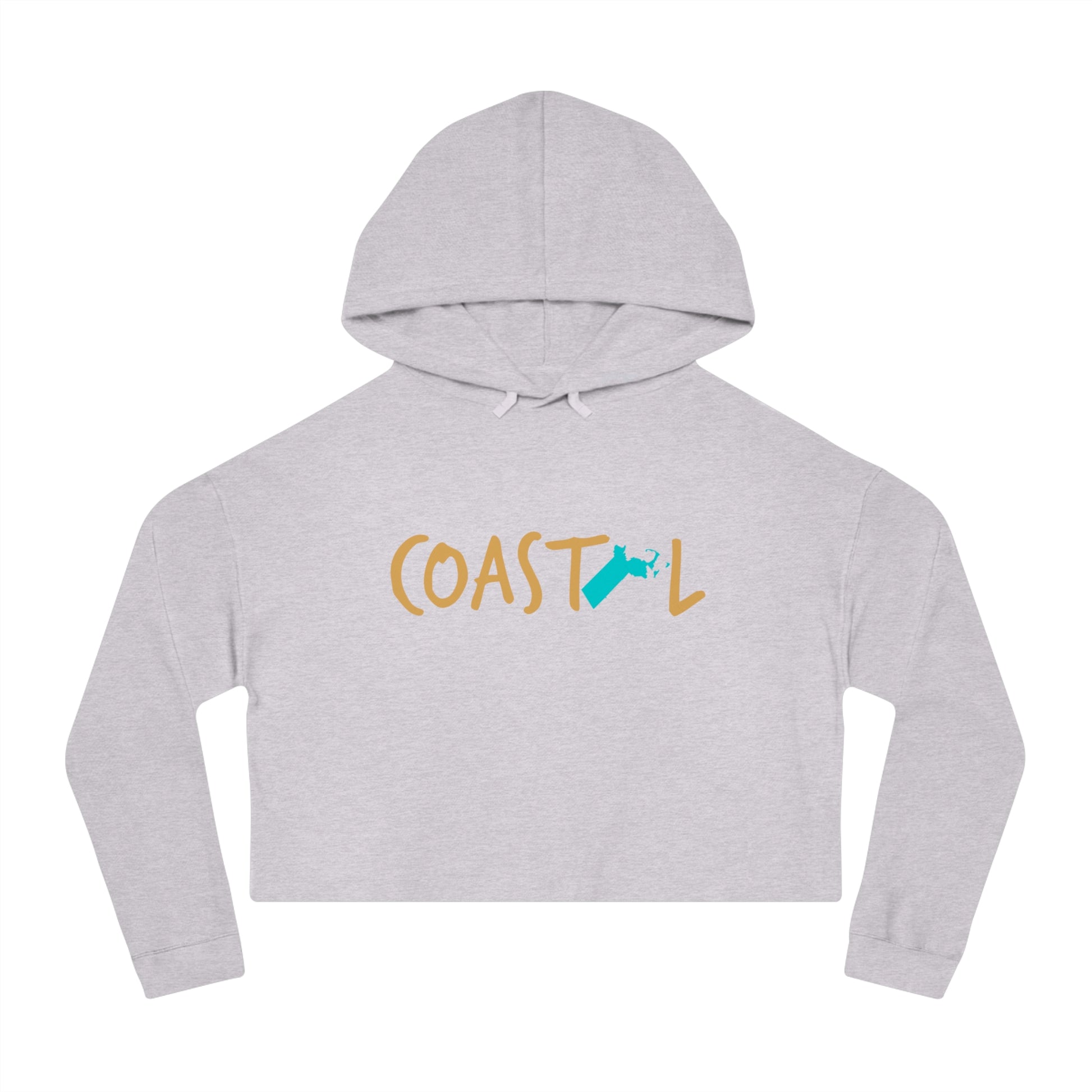 Coastal Massachusetts Sand & Surf Vibes Women’s Cropped Hoodie