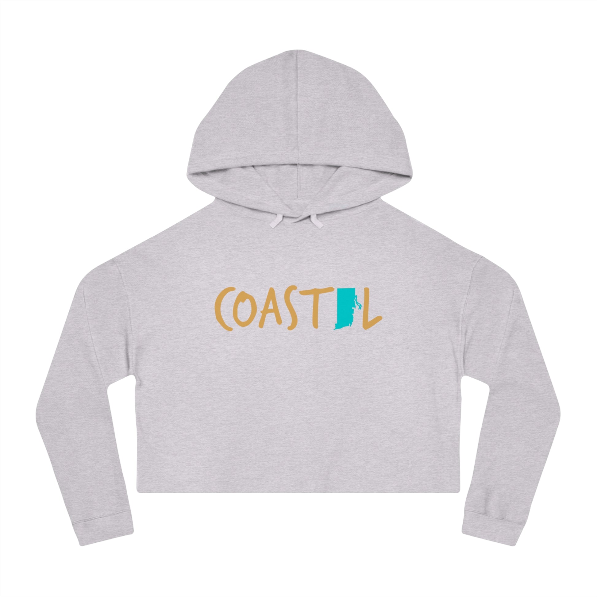 Coastal Rhode Island Sand & Surf Vibes Women’s Cropped Hoodie