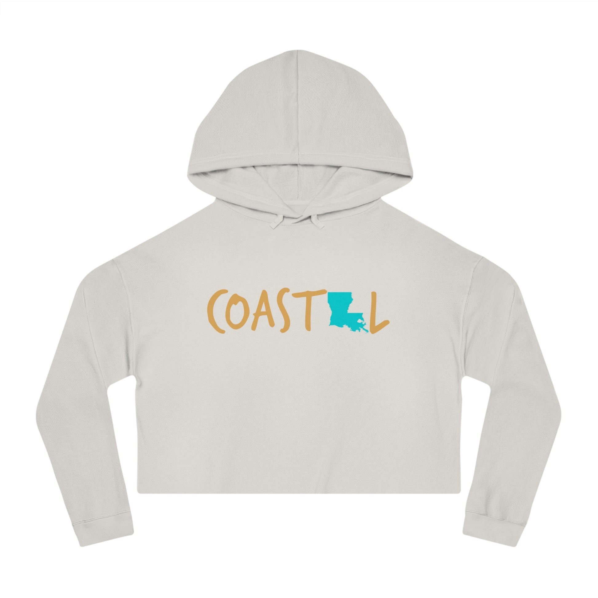 Coastal Louisiana Sand & Surf Vibes Women’s Cropped Hoodie