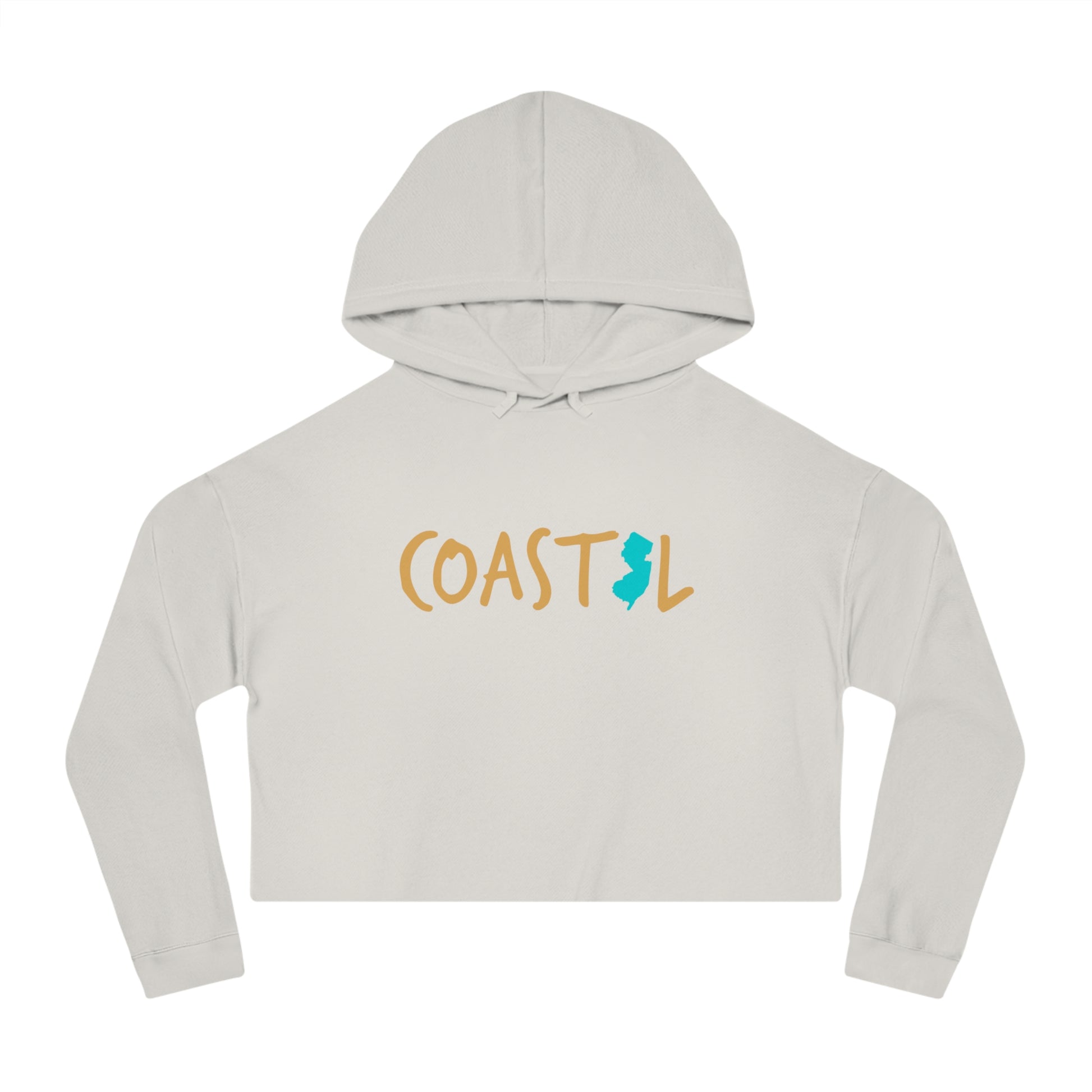 Coastal New Jersey Sand & Surf Vibes Women’s Cropped Hoodie