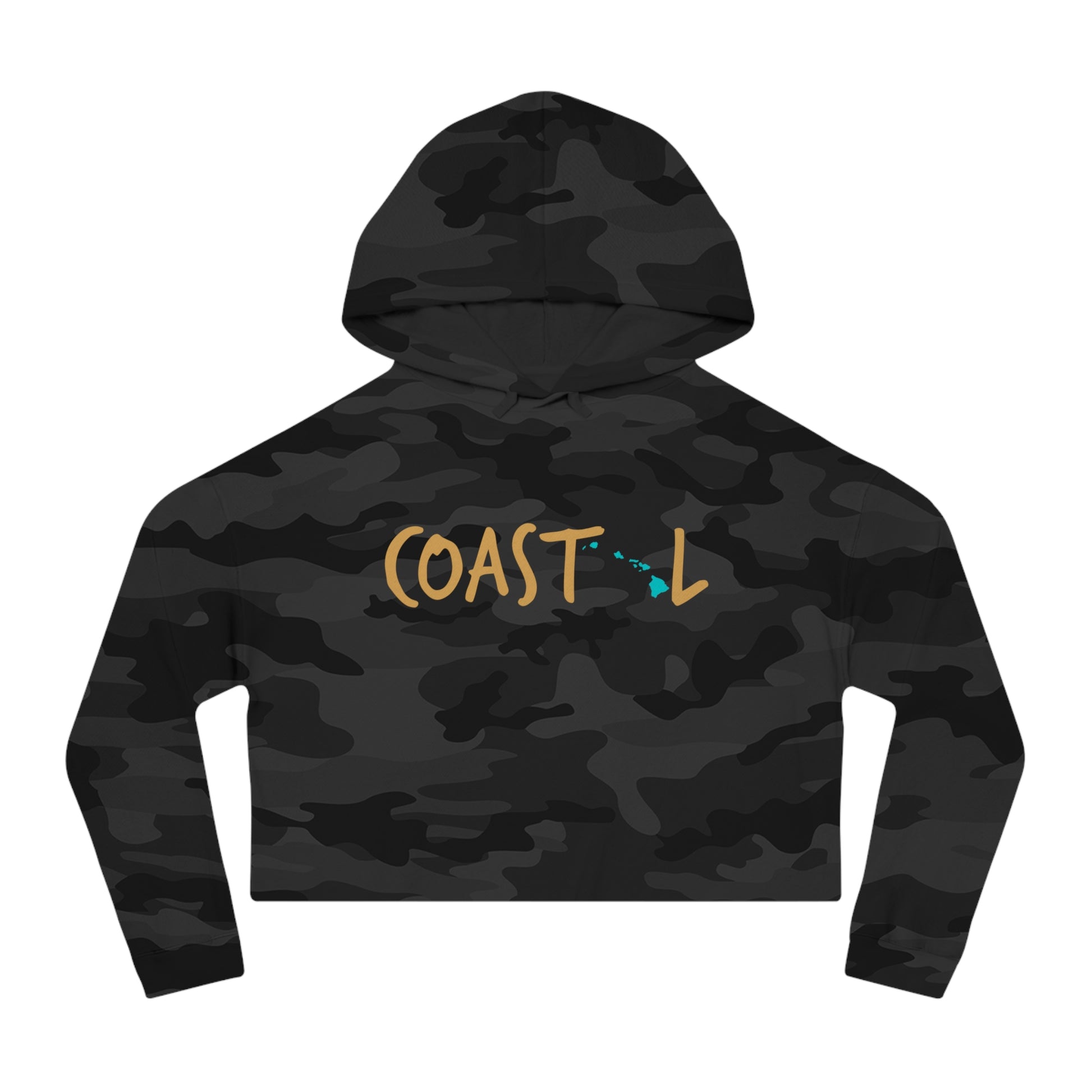 Coastal Hawaii Sand & Surf Vibes Women’s Cropped Hoodie