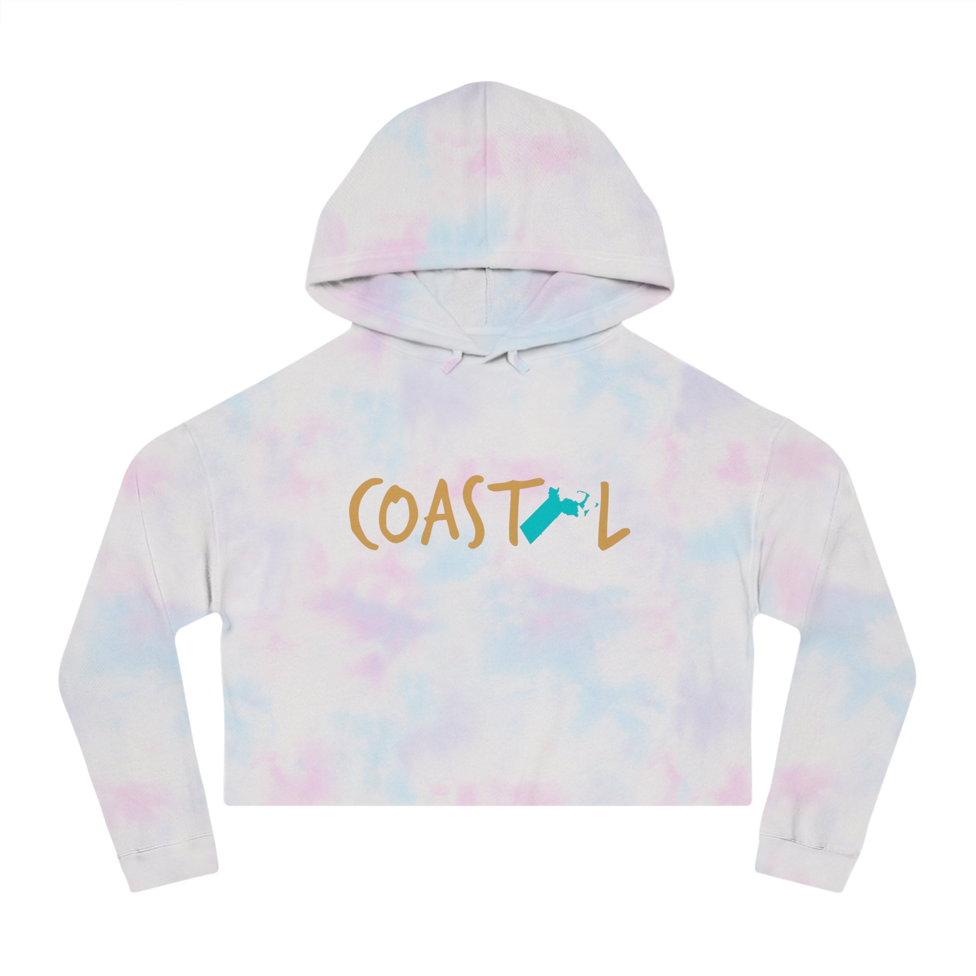 Coastal Massachusetts Sand & Surf Vibes Women’s Cropped Hoodie