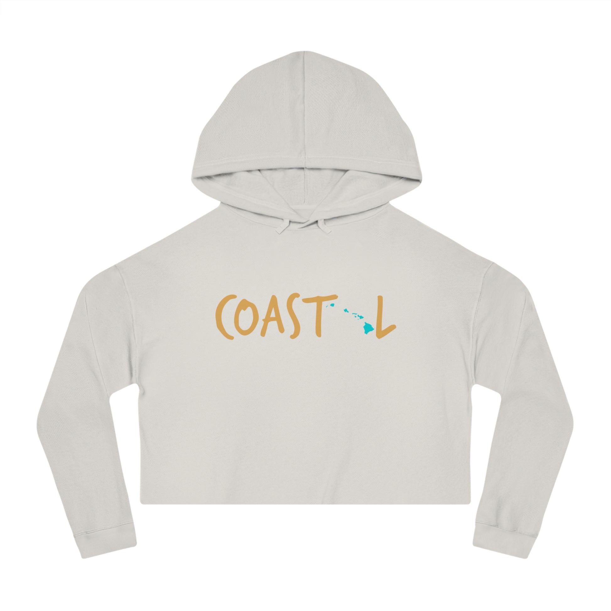 Coastal Hawaii Sand & Surf Vibes Women’s Cropped Hoodie