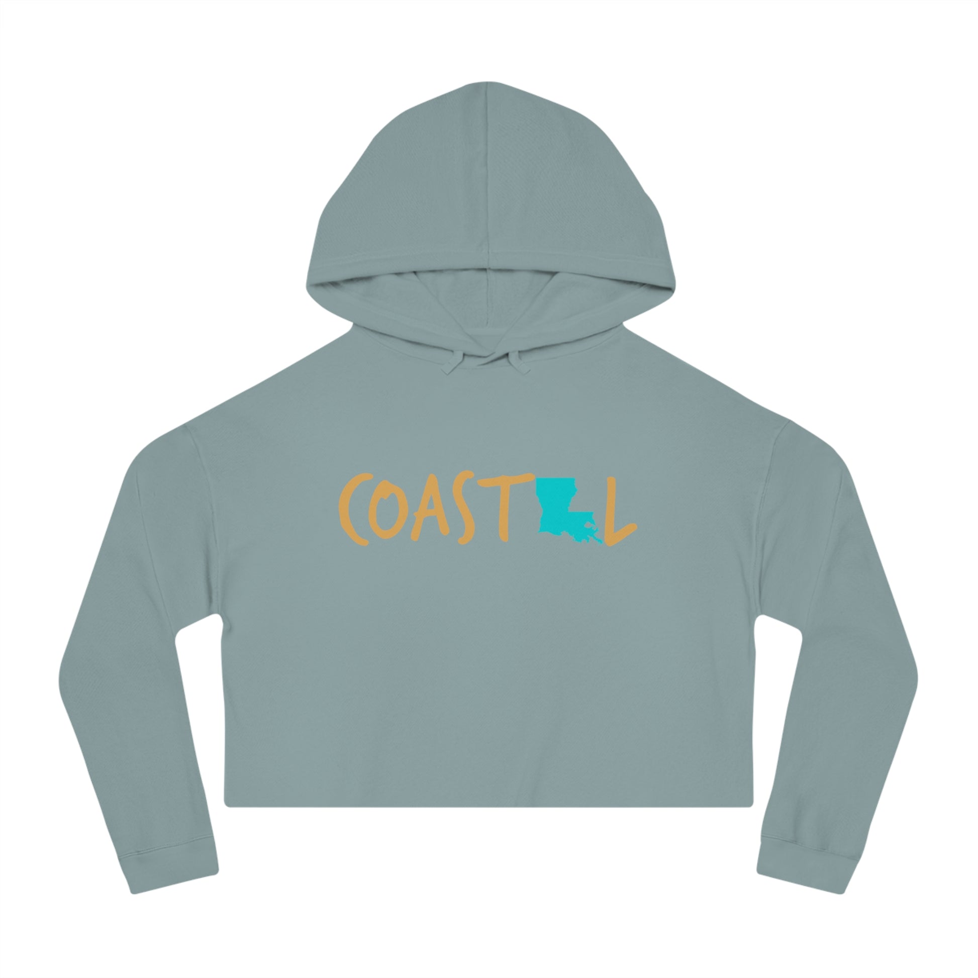 Coastal Louisiana Sand & Surf Vibes Women’s Cropped Hoodie