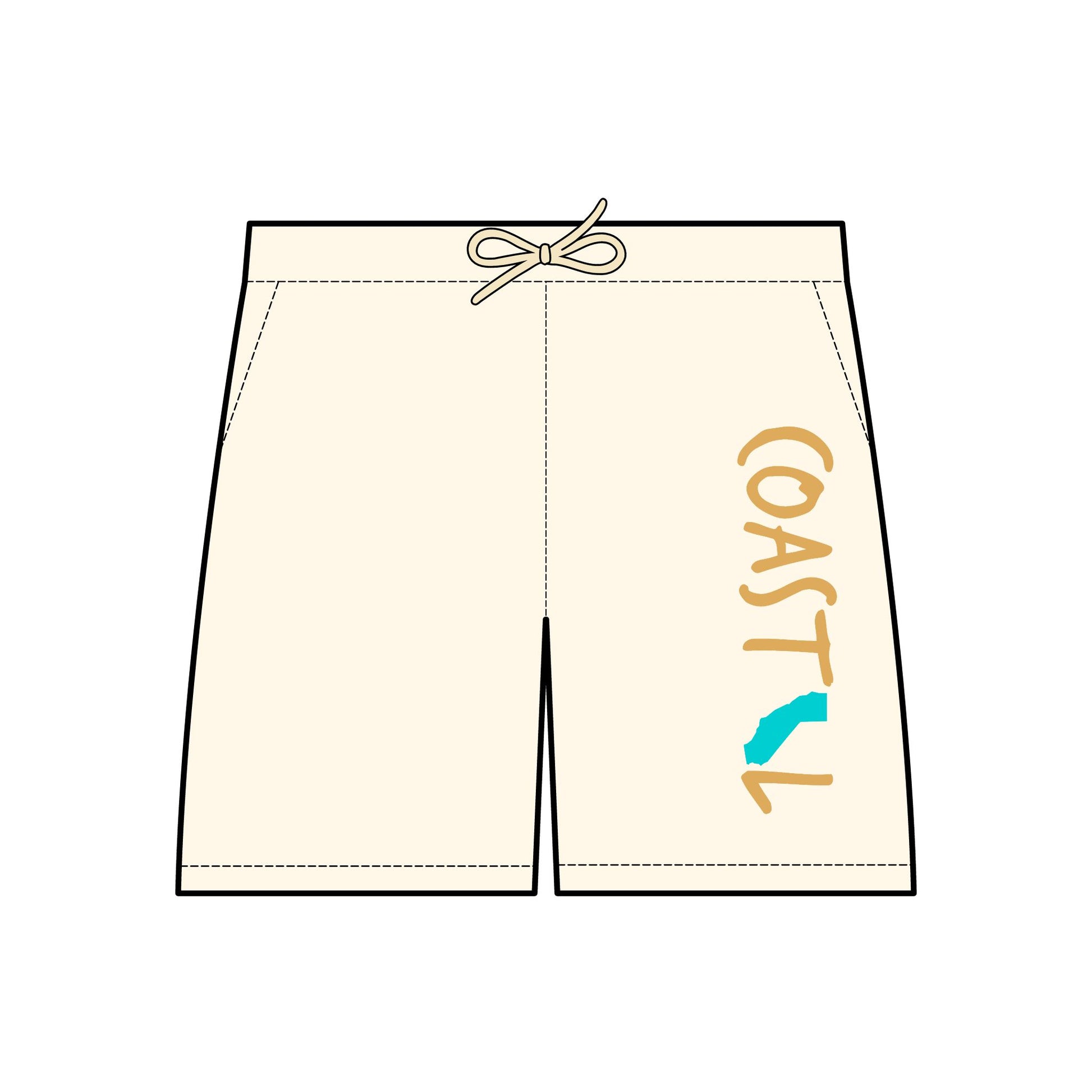 Coastal California Vibes Lightweight Fleece Sweat Shorts