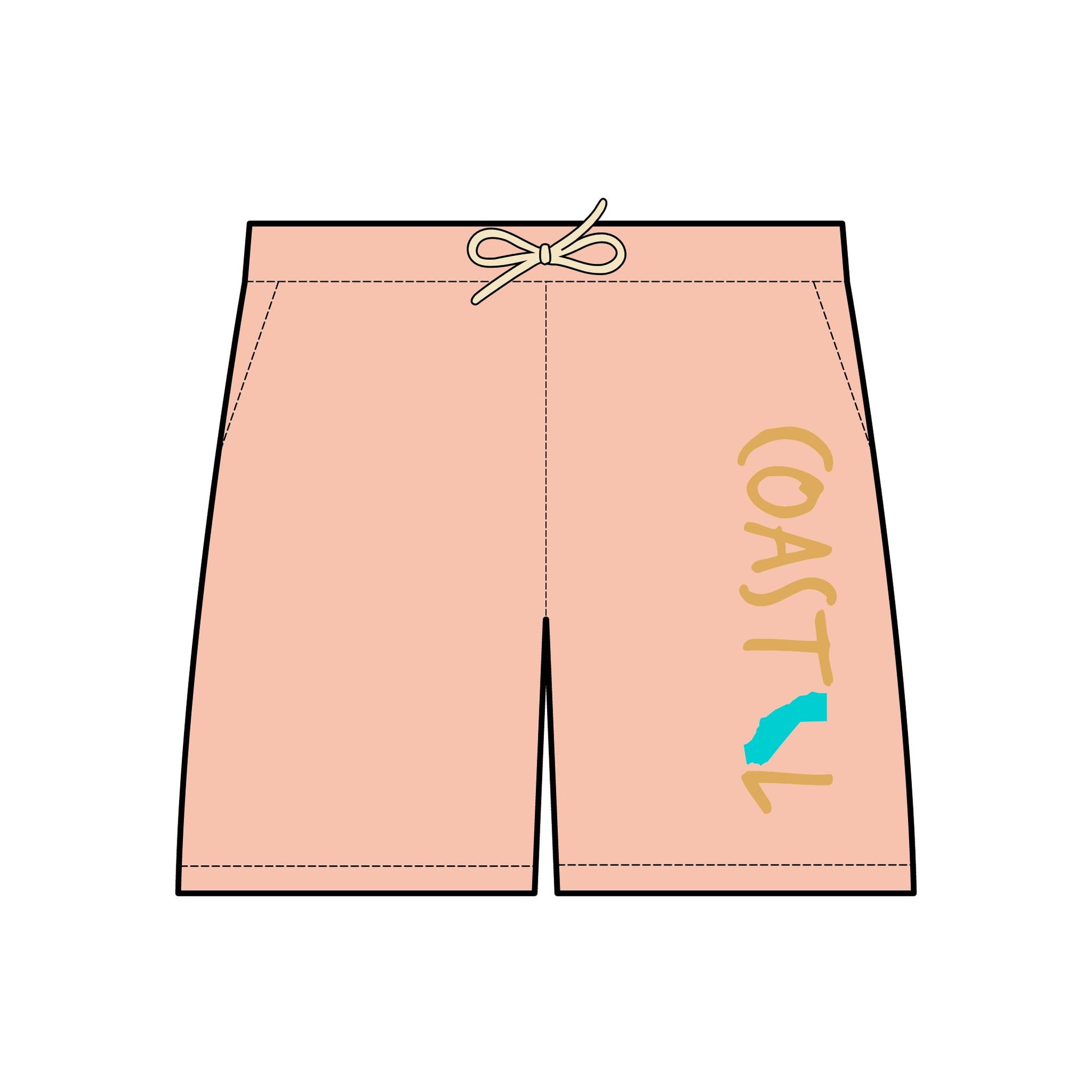 Coastal California Vibes Lightweight Fleece Sweat Shorts