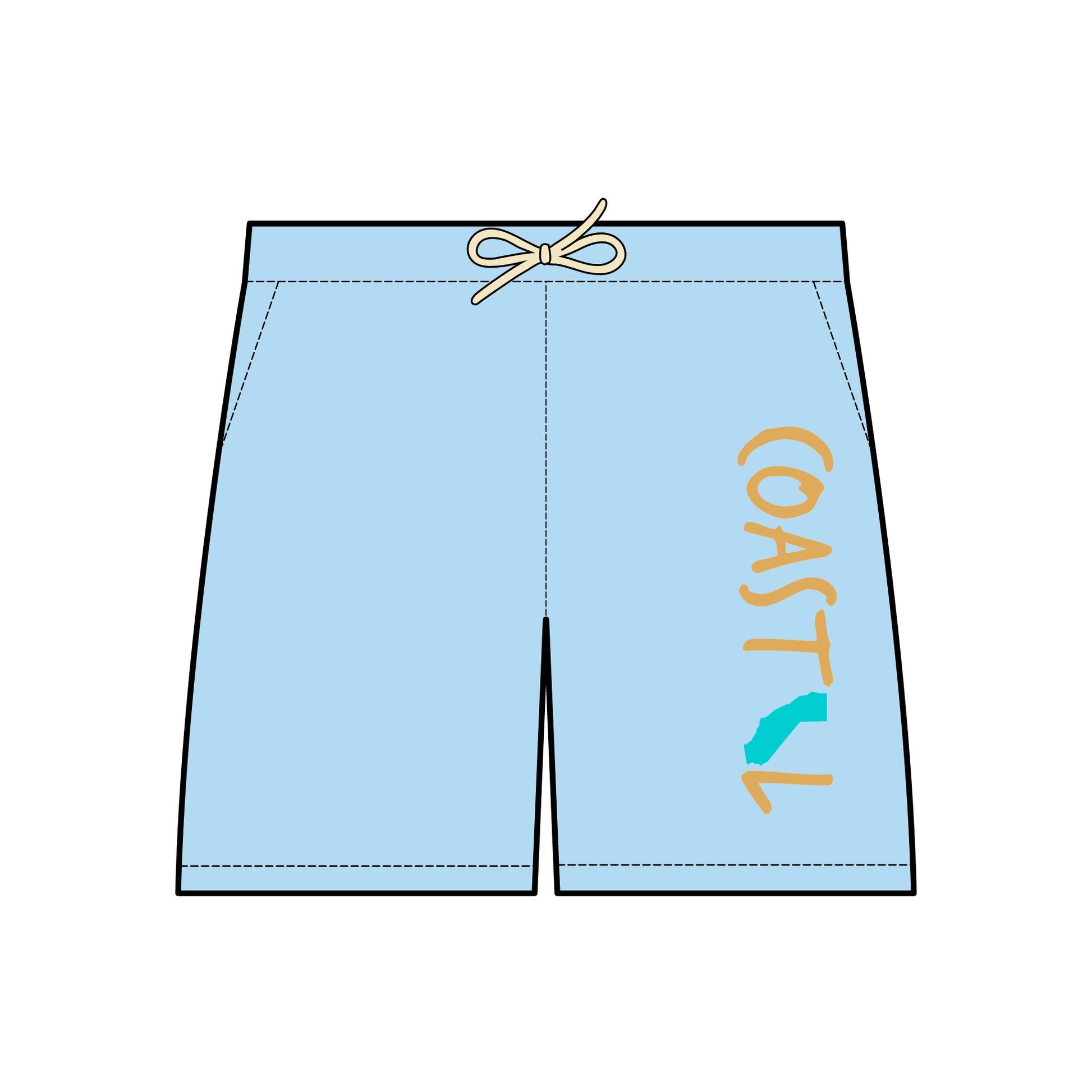 Coastal California Vibes Lightweight Fleece Sweat Shorts