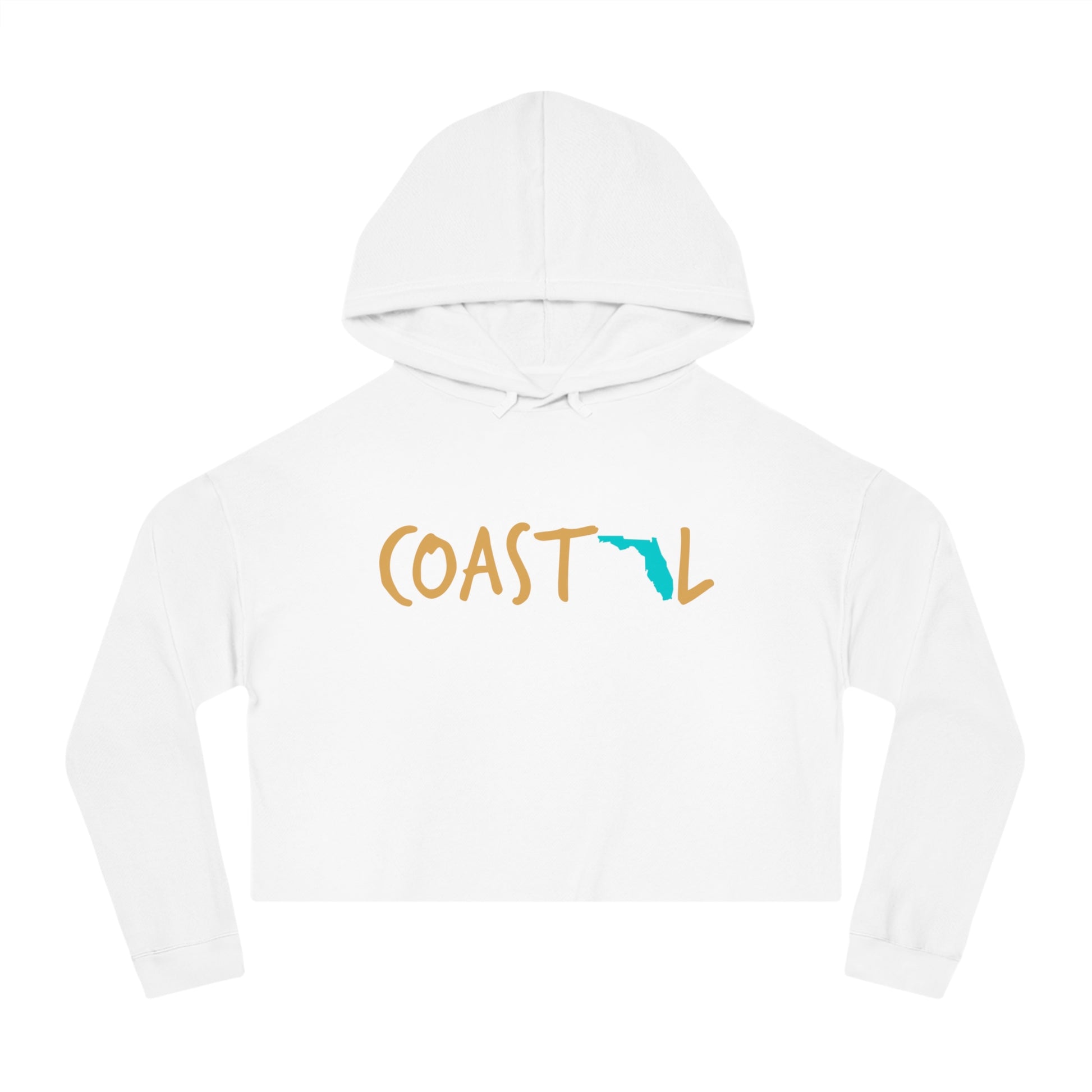 Coastal Florida Sand & Surf Vibes Women’s Cropped Hoodie