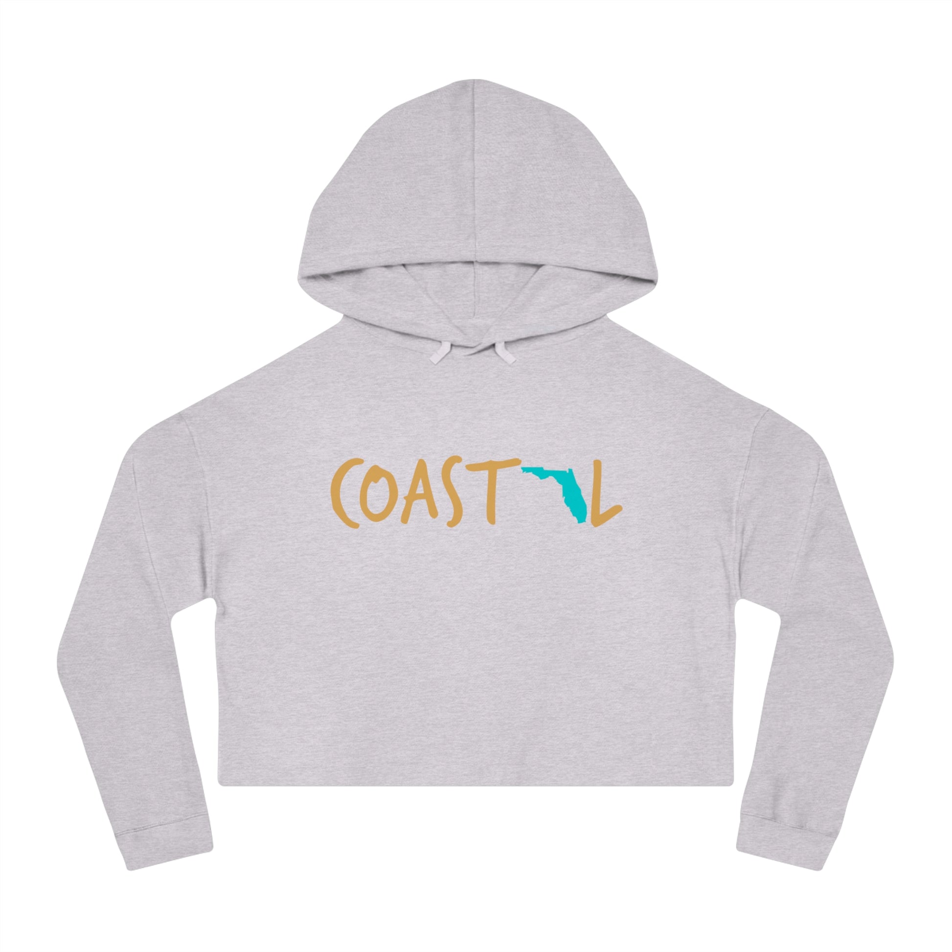 Coastal Florida Sand & Surf Vibes Women’s Cropped Hoodie