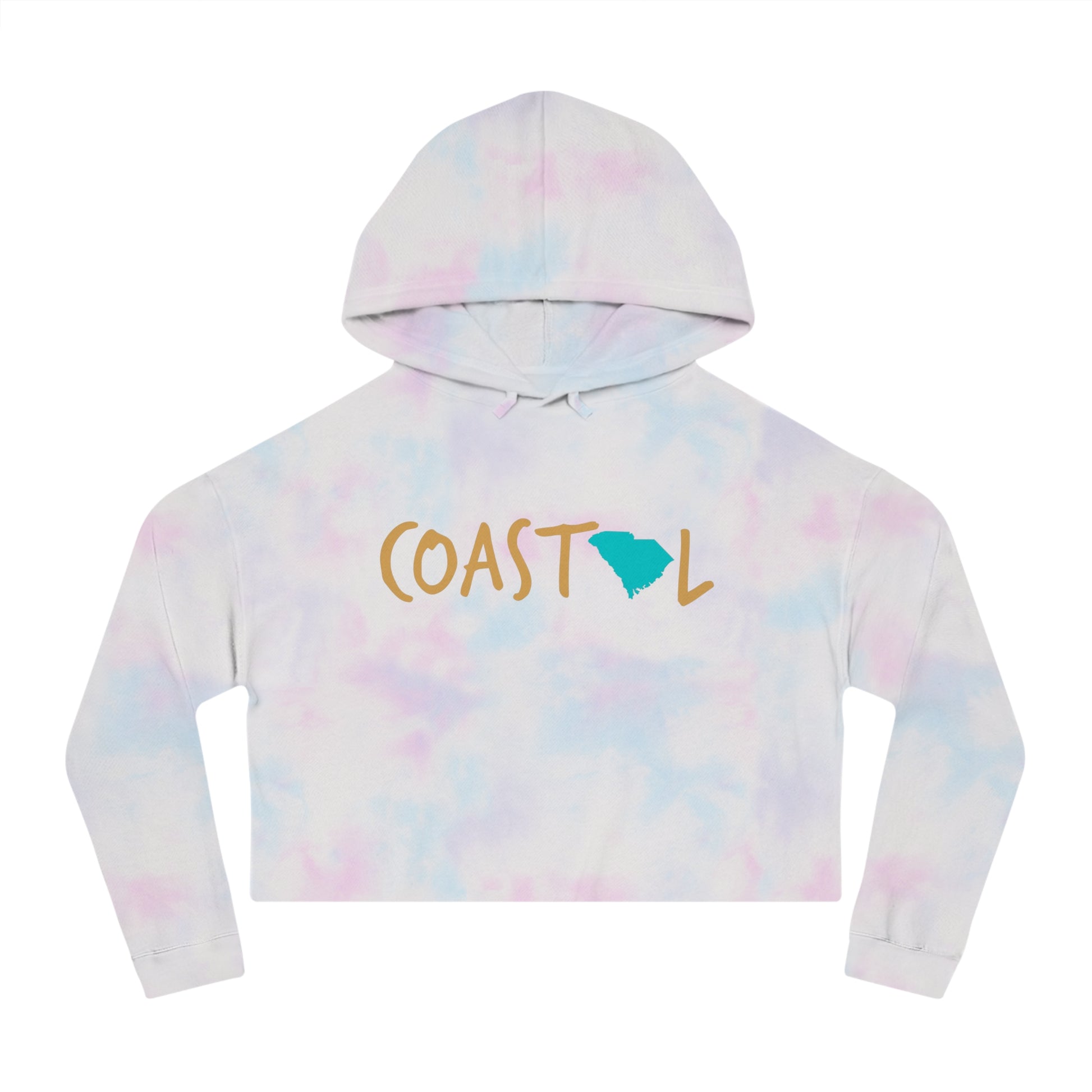 Coastal South Carolina Sand & Surf Vibes Women’s Cropped Hoodie