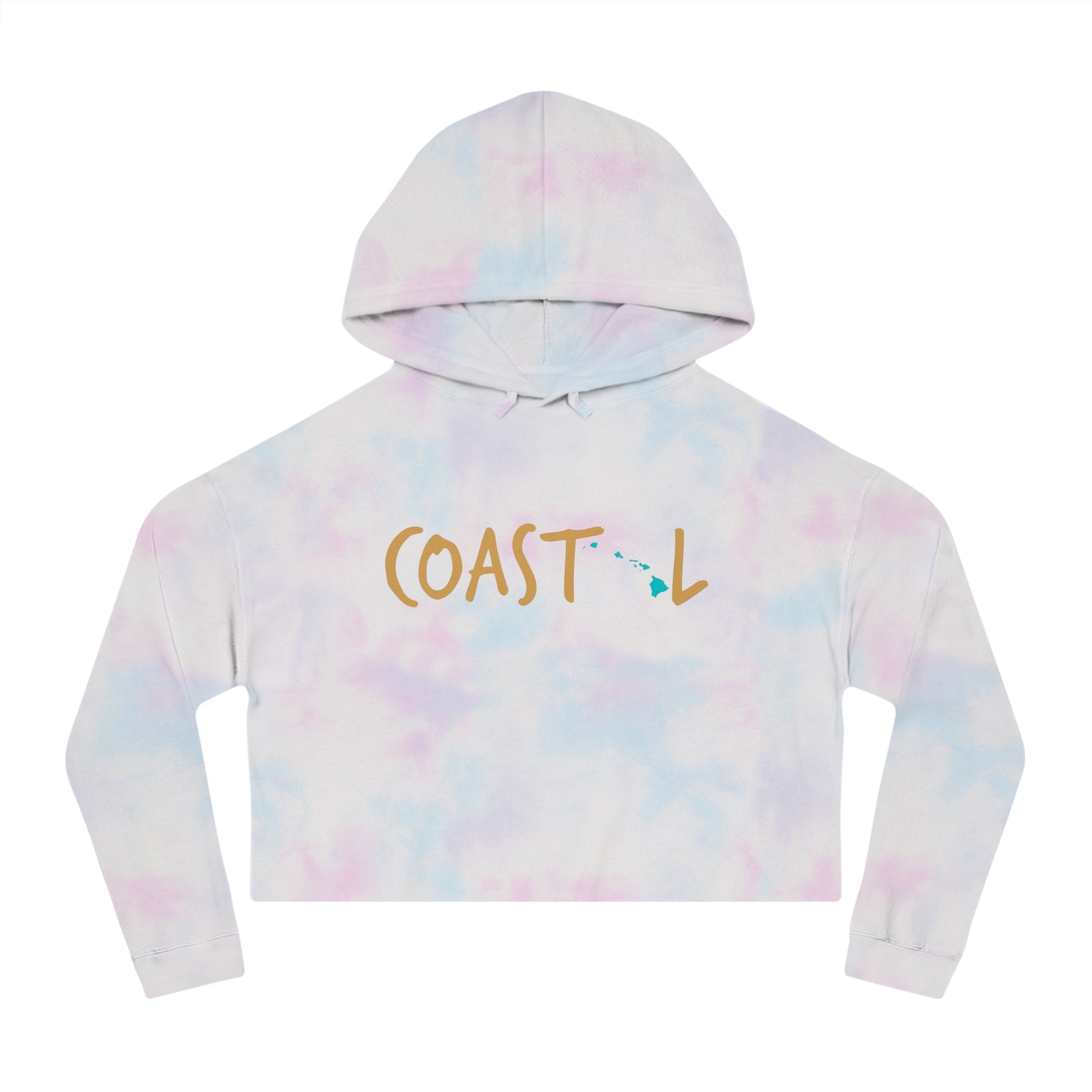 Coastal Hawaii Sand & Surf Vibes Women’s Cropped Hoodie