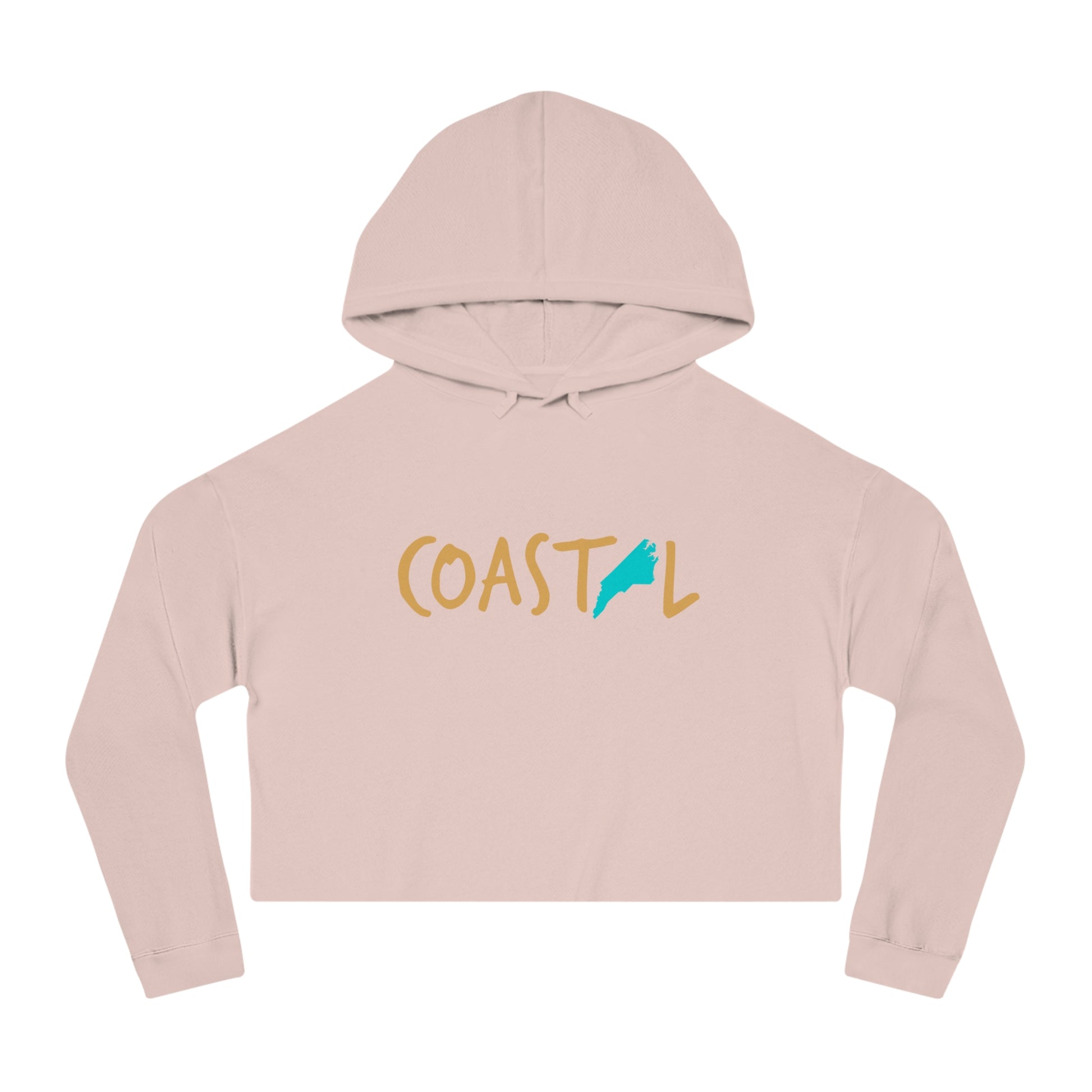 Coastal North Carolina Sand & Surf Vibes Women’s Cropped Hoodie