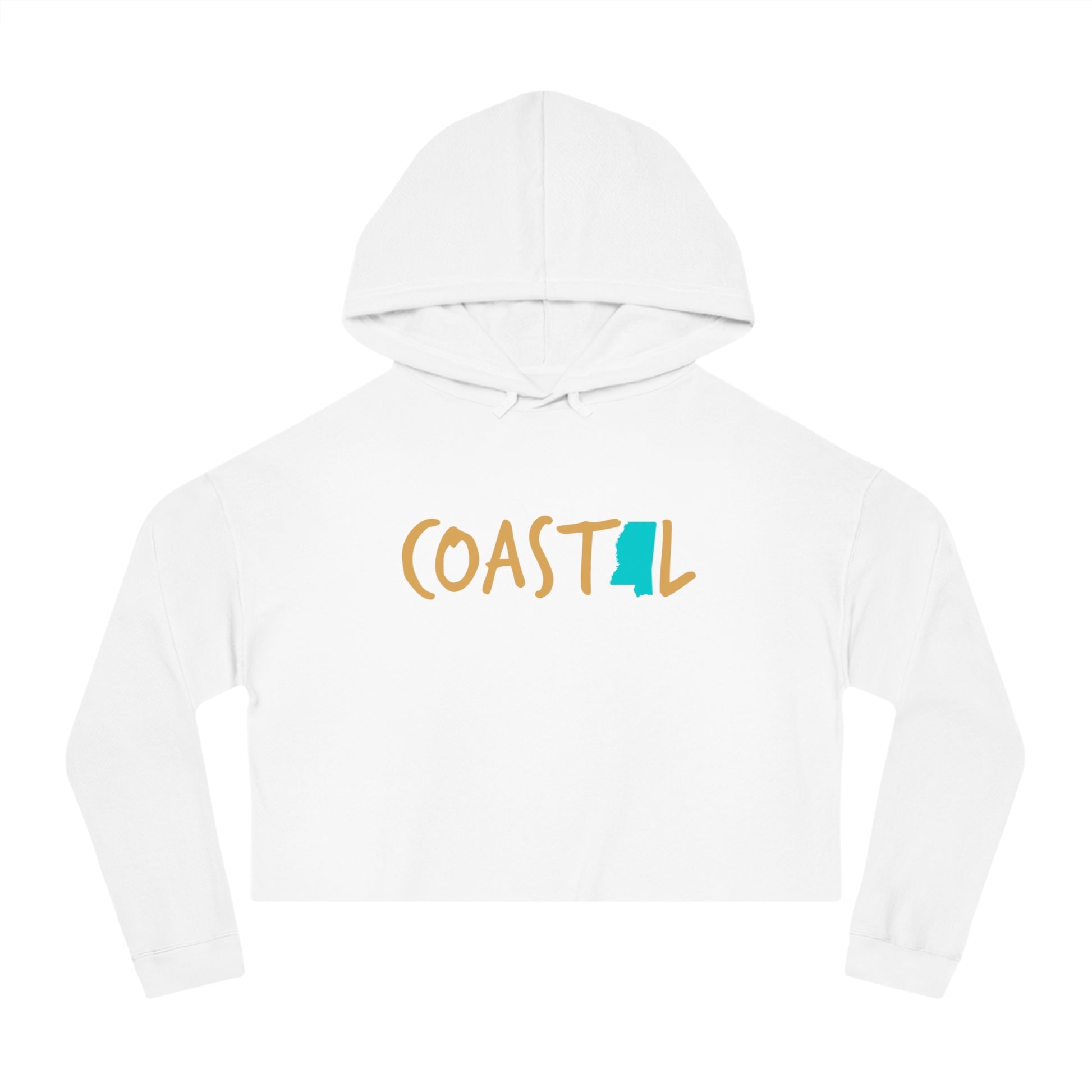 Coastal Mississippi Sand & Surf Vibes Women’s Cropped Hoodie